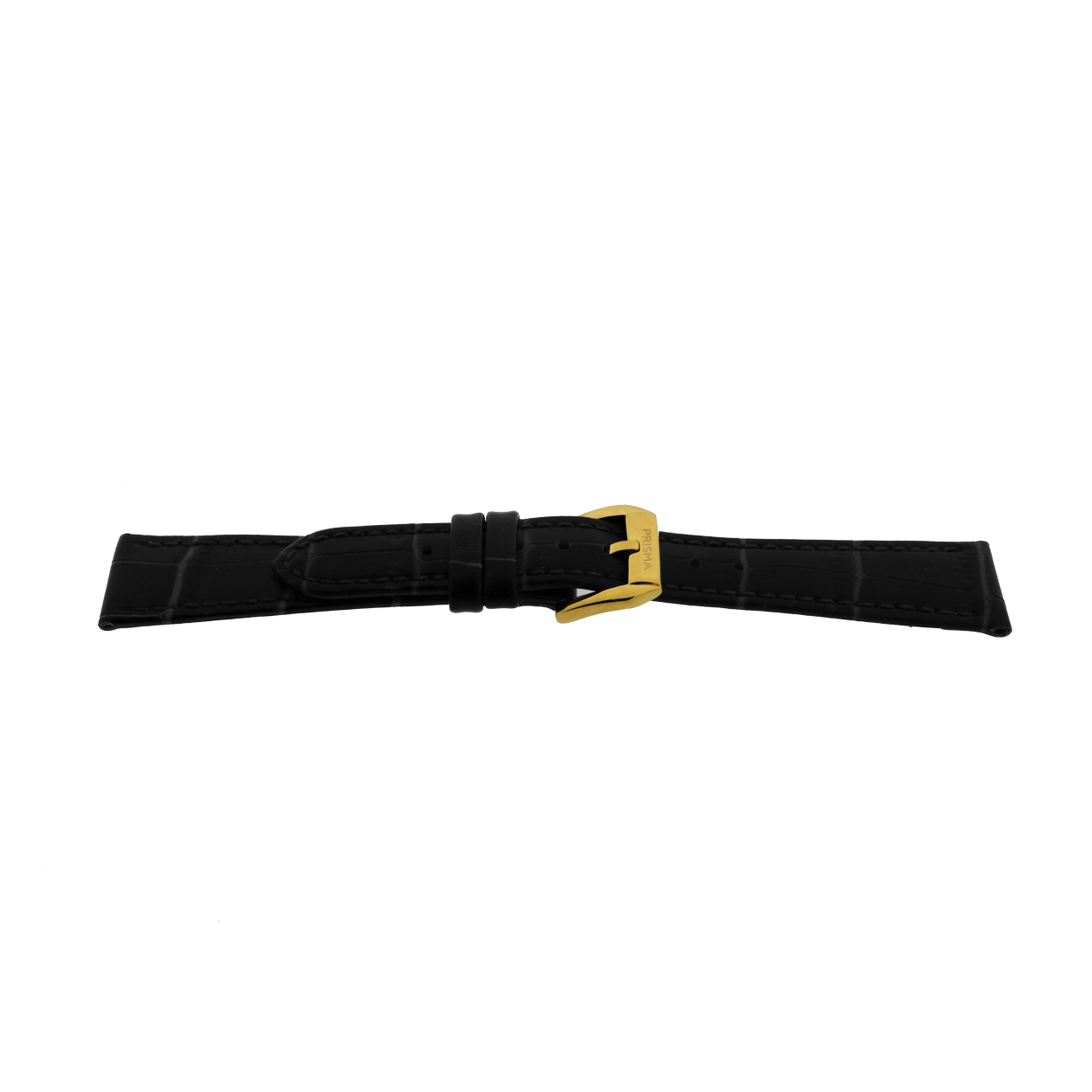 Horlogeband voor P.2372
Hoogwaardig lederen horlogeband, Croco zwart en gestikt.
Kleur band: zwart
Band dikte: 3.1mm
Band lengte:75/115 mm
Band breedte: 23x18mm
Gesp: Edelstaal goudkleurig met Prisma Logo
Bekleding binnenband: Nubuck
Gestikt: Ja
Pushpin: Exclusief, 
Hypo allergisch: ja
NFC Chip: Nee
EAN: 8716667172418