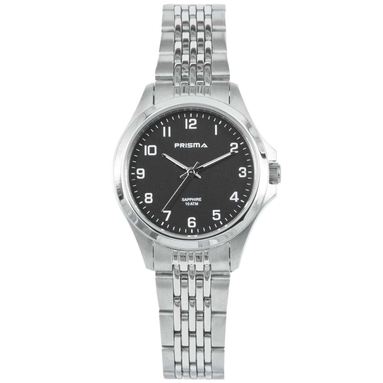 Prisma dames P1551 horloge edelstaal saffierglas 10 ATM 		
		
Algemeen		
Artikelnummer: P.1551		
Geslacht: dames		
Uurwerk: Miyota (2035 / 2030) 		
Lichtfunctie: glow in the dark (Wijzers)		
Waterbestendigheid: 10 ATM/BAR		
		
