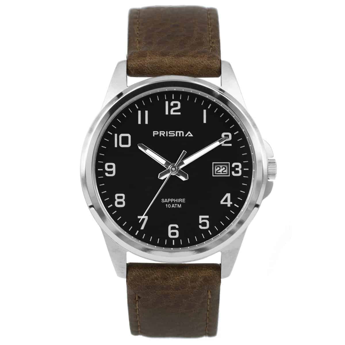 Prisma heren P.1724.329G horloge titanium saffierglas 10 ATM 		
		
Algemeen		
Artikelnummer: P.1724.329G		
Geslacht: heren		
Uurwerk: Miyota (1S13   ) 		
Lichtfunctie: glow in the dark (Wijzers)		
Waterbestendigheid: 10 ATM/BAR		
		
