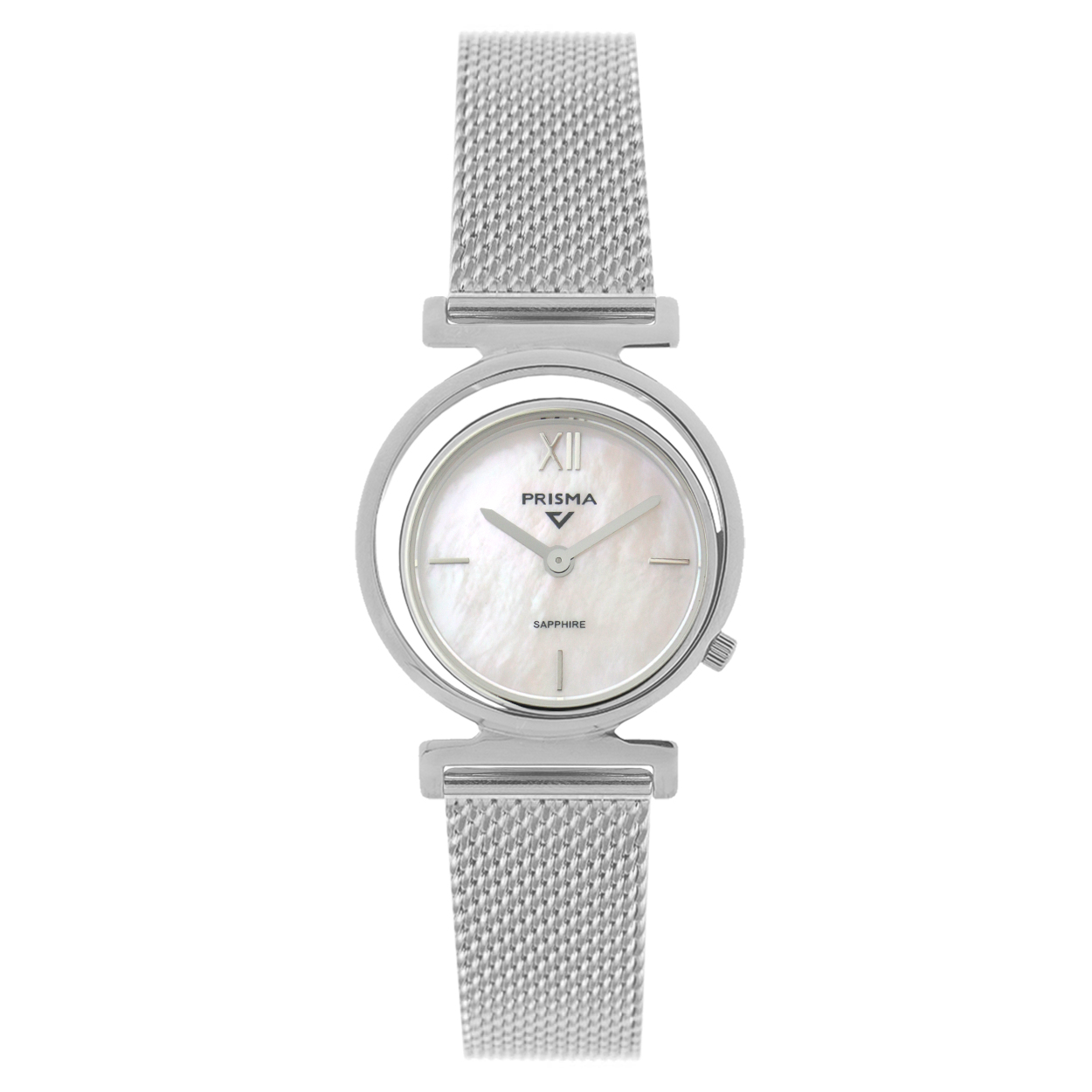 De Prisma P.2405 Dames Edelstaal Design 5 ATM 35mm is een horloge dat aan uw vereisten voldoet. Het horloge heeft een elegante zilverkleurige band en een wijzerplaat wit met zilveren index en Romeinse cijfers. Het horloge werkt op quartz en heeft een luxueuze uitstraling door de dubbele cirkelvormige kastopbouw. Het glas is krasvast en het horloge is spatwaterdicht (handenwassen, regen). Het horloge heeft een kastmaat van 35mm breed en 6.5mm dik1.