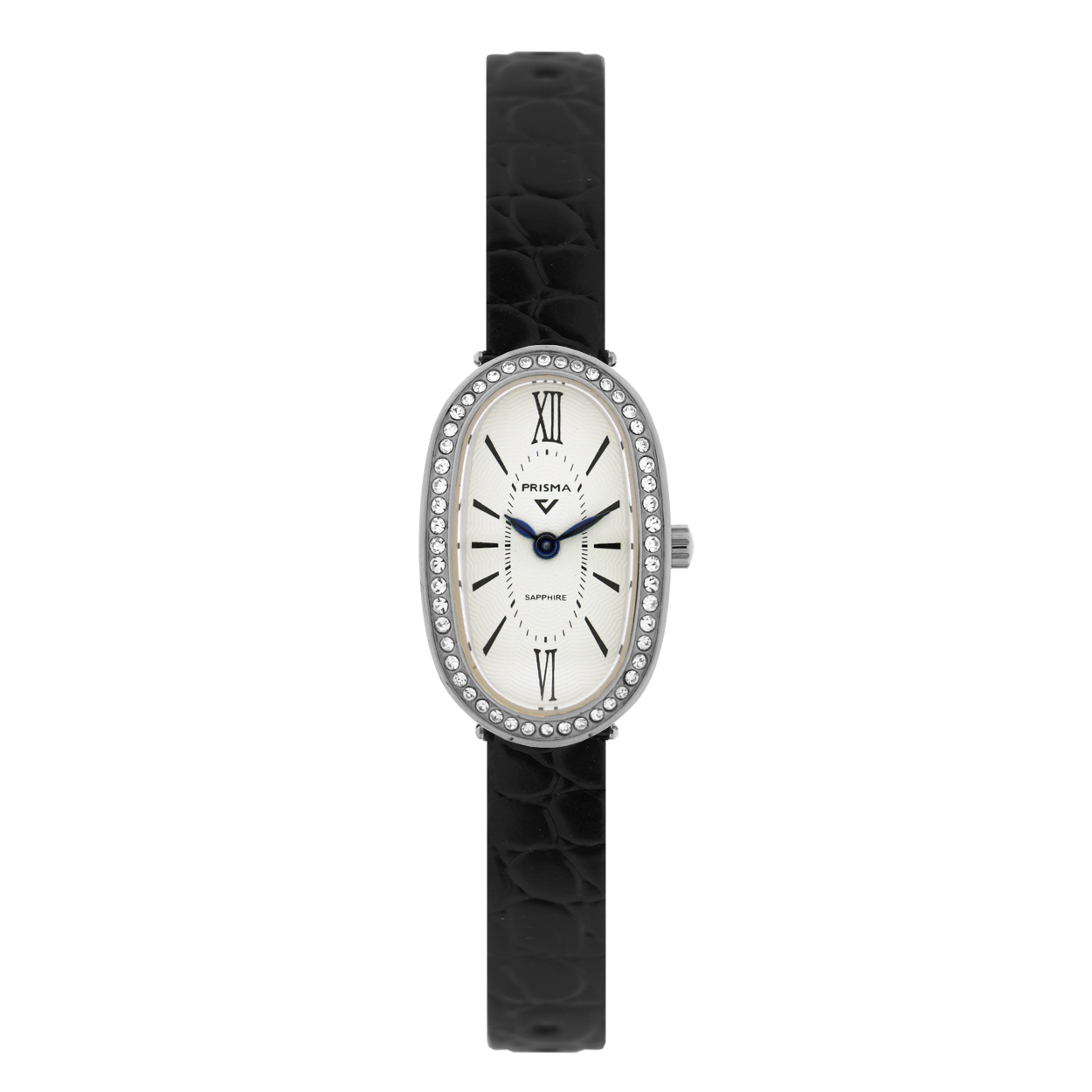 Prisma horloge P2395 dames edelstaal vintage lederen band

