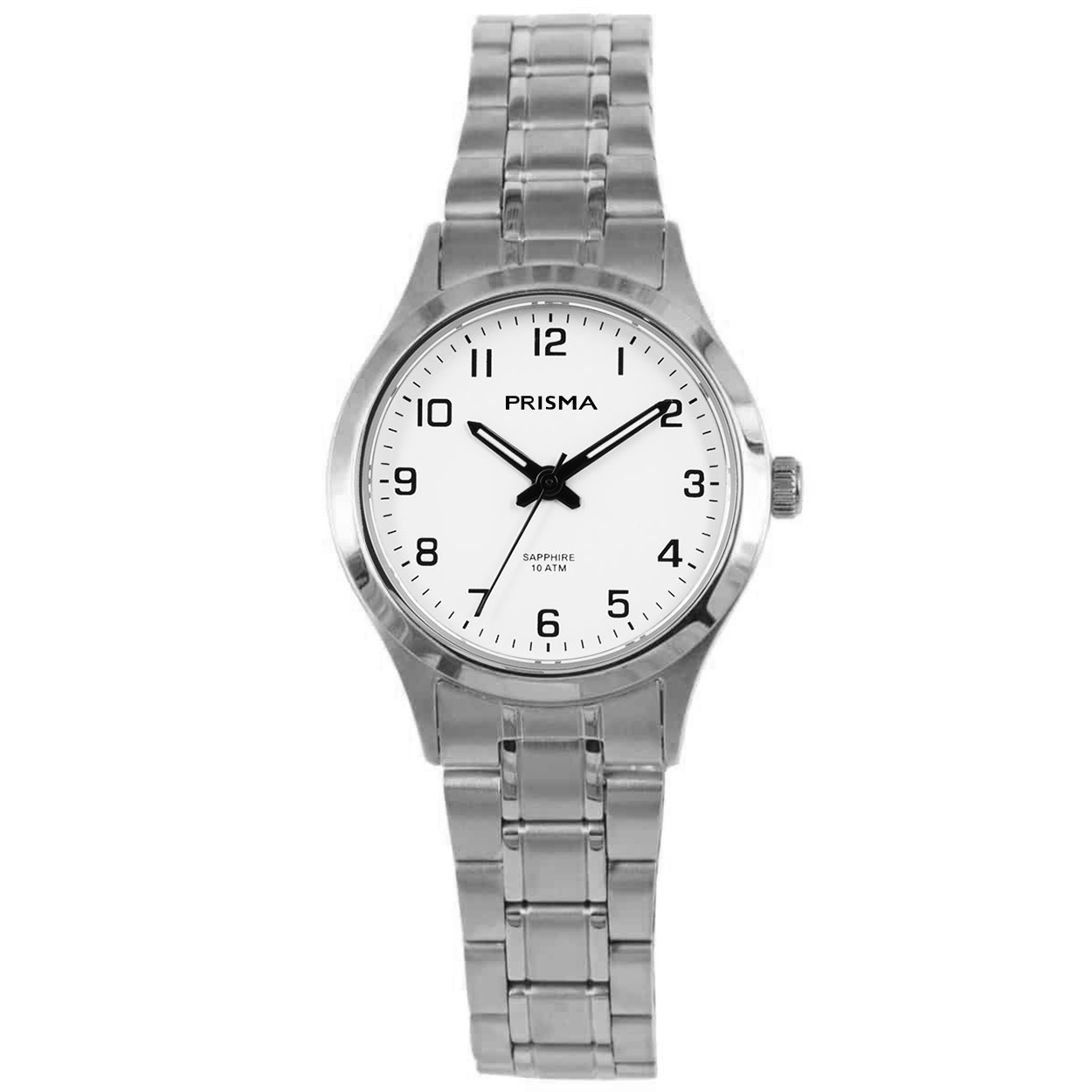 Prisma dames P2424 horloge wit edelstaal saffierglas 10 ATM 		
		
Algemeen		
Artikelnummer: P.2424		
Geslacht: dames		
Uurwerk: Miyota (2035 ) 		
Waterbestendigheid: 10 ATM/BAR		
		
