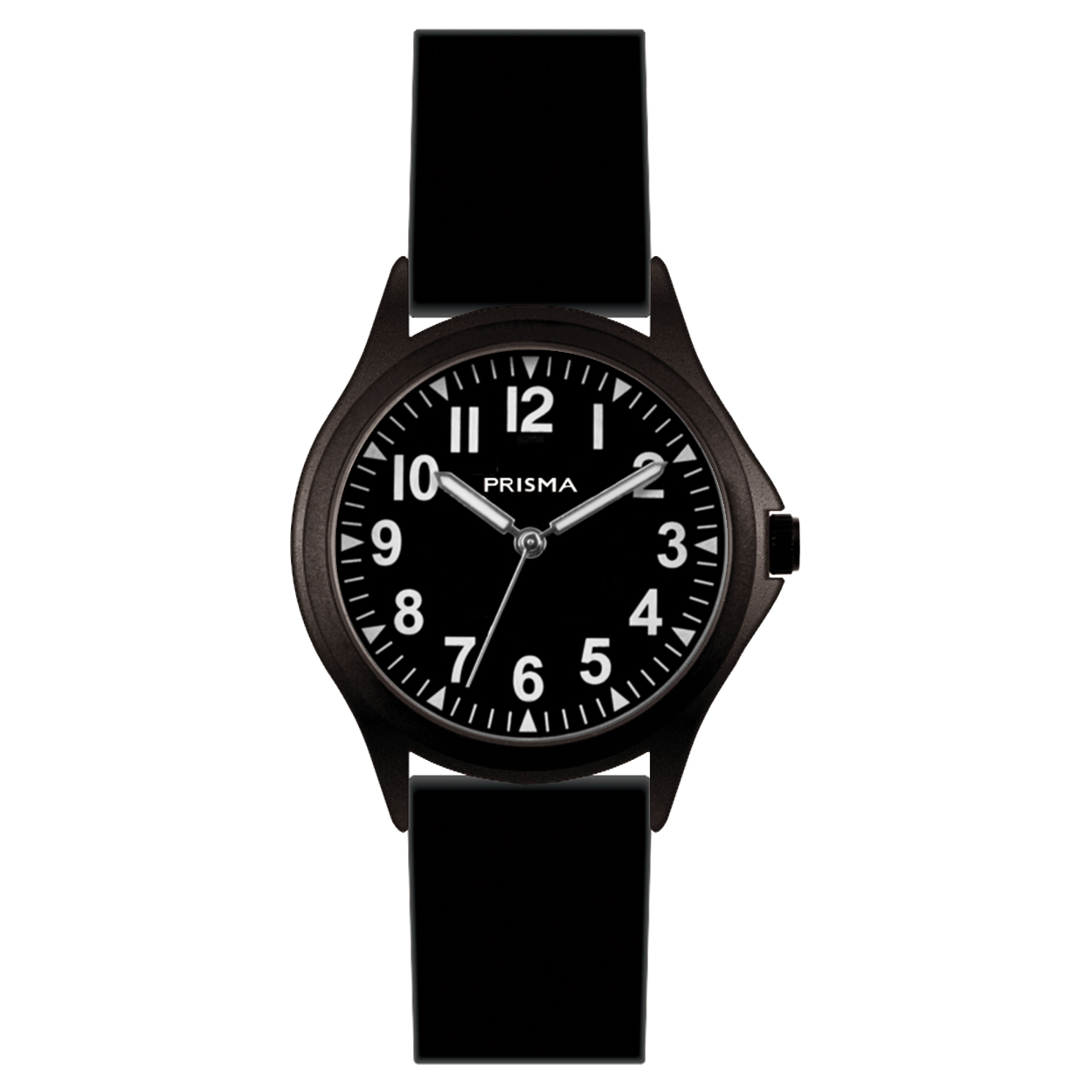 Prisma Coolwatch horloge CW400 jongens metaal 5 ATM zwart

Algemeen
Geslacht: jongens
Model: CW400

Voordelen
- band plastic/silicone zwart
- wijzerplaat zwart met witte cijfers (arabisch)
- duidelijke tijdsweergave
- spat waterdicht: handenwassen, regen
- quartz
- maat kast 31,6mm (breedte) 8,6mm (dikte)

