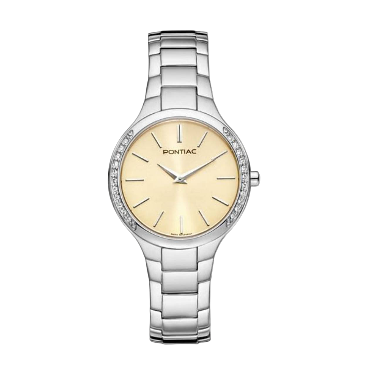 Dit dameshorloge is van het merk Pontiac. Het is een horloge gemaakt van edelstaal. De diameter van de kast is32 mm.
De verdere specificaties van het horloge zijn als volgt:
Glassoort: saffier kristal
Kastmateriaal: edelstaal
Waterdichtheid: 5 ATM
Techniek: quartz
Kastvorm: Rond
Kastkleur: Zilver
Bandmateriaal: Edelstaal
Bandkleur: Zilver
Wijzerplaatkleur: Goud