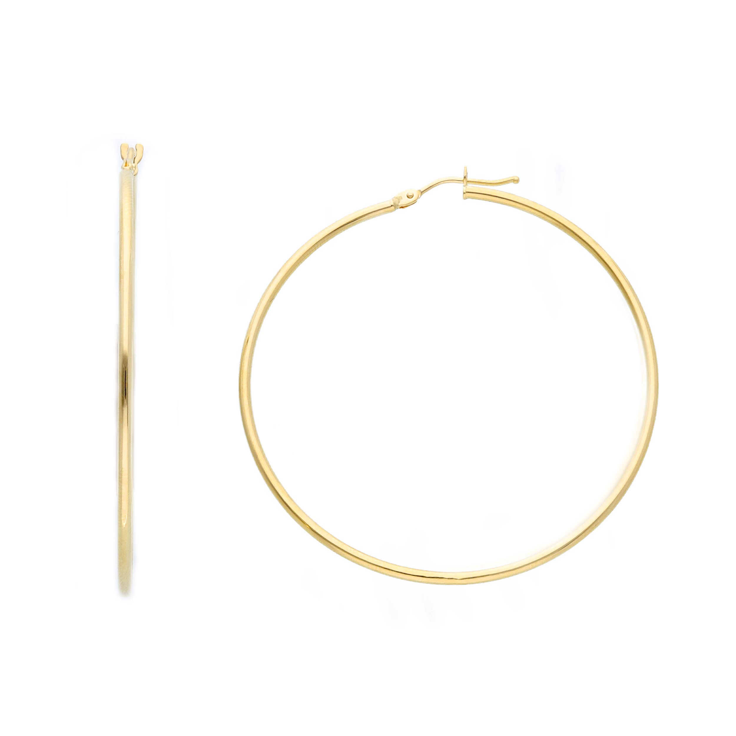geel gouden creool oorbel in 18kt
ook verkrijgbaar in andere formaten en kleuren goud
vraag er naar in de winkel of via mail