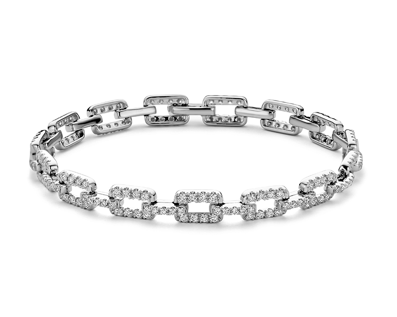 Schitterende armband van Davice bezet met 2.89ct aan D/LC diamant.