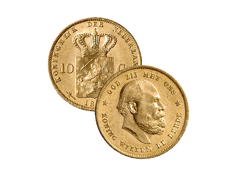Gehalte: 900 (ca. 21.5 karaat)
Gewicht: 6.72 gram. Ca. 6.05 gram fijngewicht. 
Diameter: ca. 23 mm
Jaartal: 1876