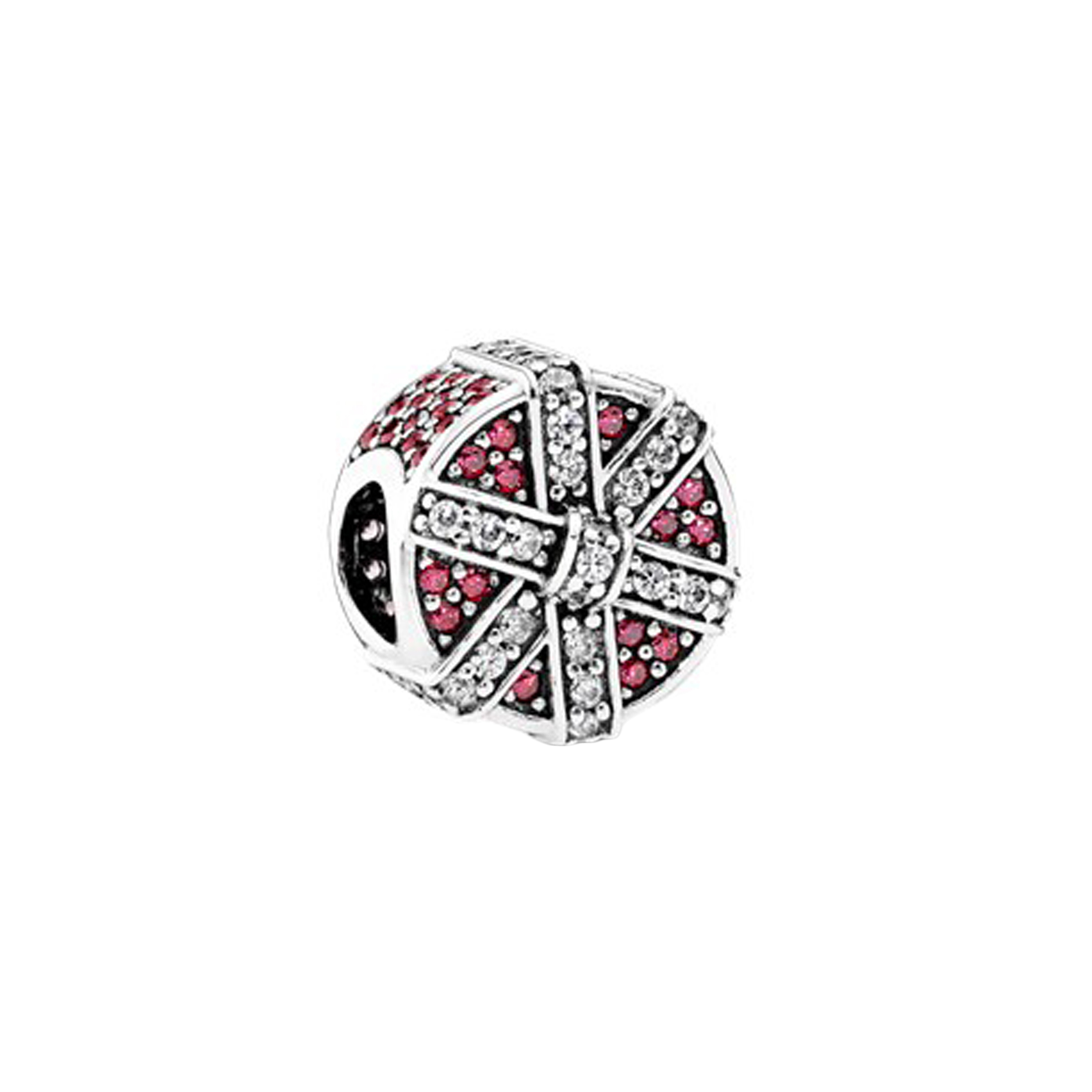Pandora - Kerstkado met rood zirconia - 792006CZR