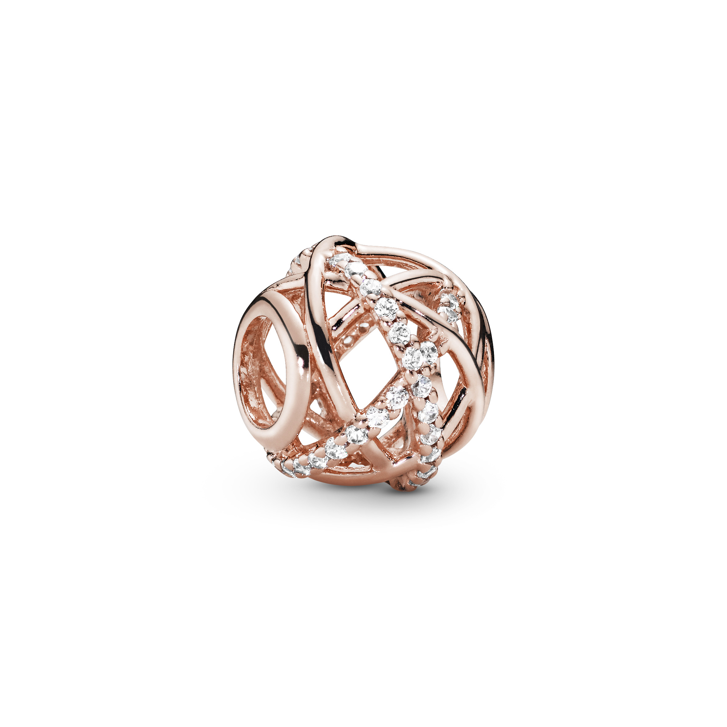 Pandora - Roségoudkleurige bedel bezet met zirconia's - 781388CZ