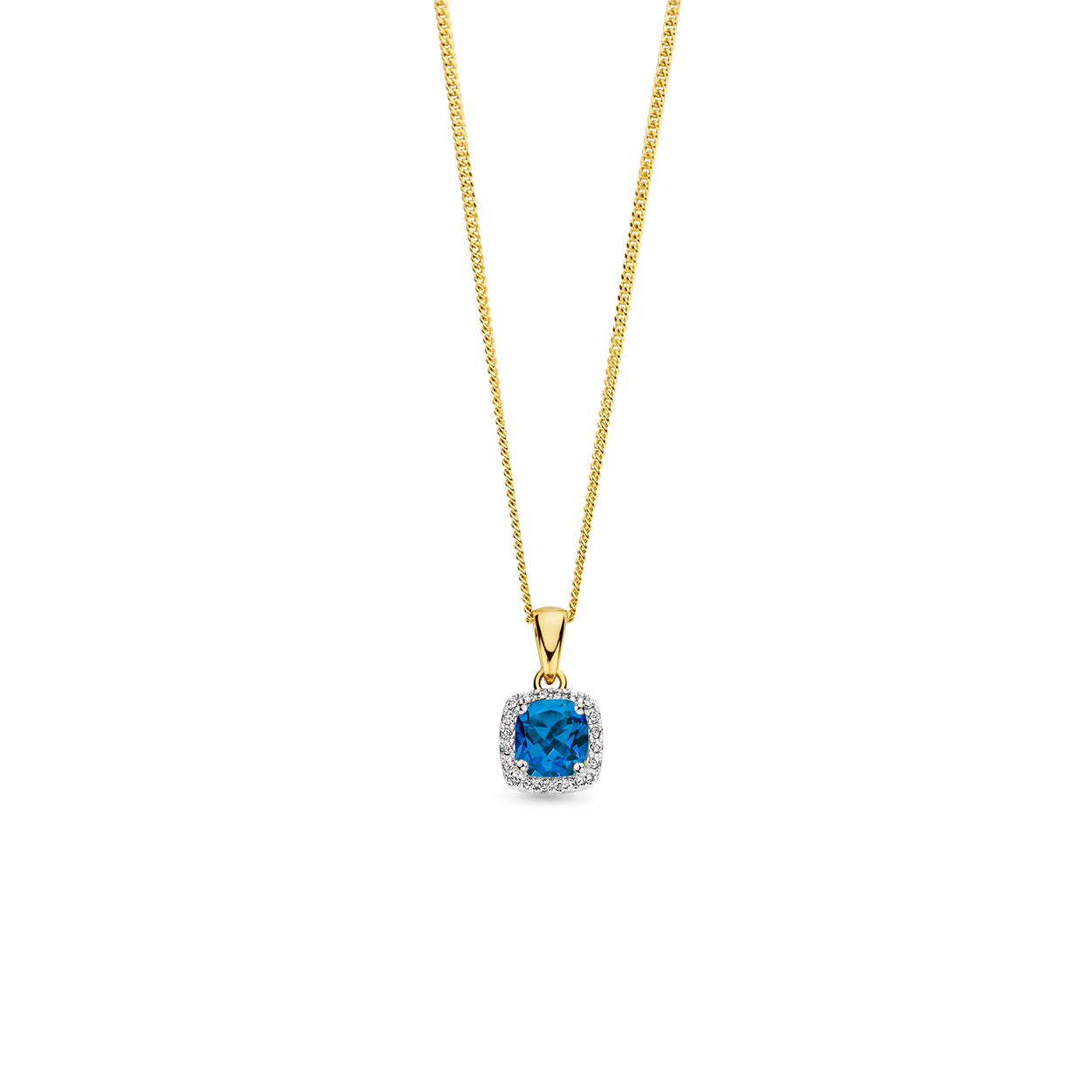 Deze prachtige Bernstein briljant hanger is voorzien van een 0.06 karaat si2 diamant en een betoverende London Blue Topaas. Het sieraad is gemaakt van hoogwaardig witgoud en straalt elegantie en klasse uit. Draag deze hanger met een mooie ketting op een chique avondje uit of bij speciale gelegenheden voor een verfijnde touch aan je outfit.