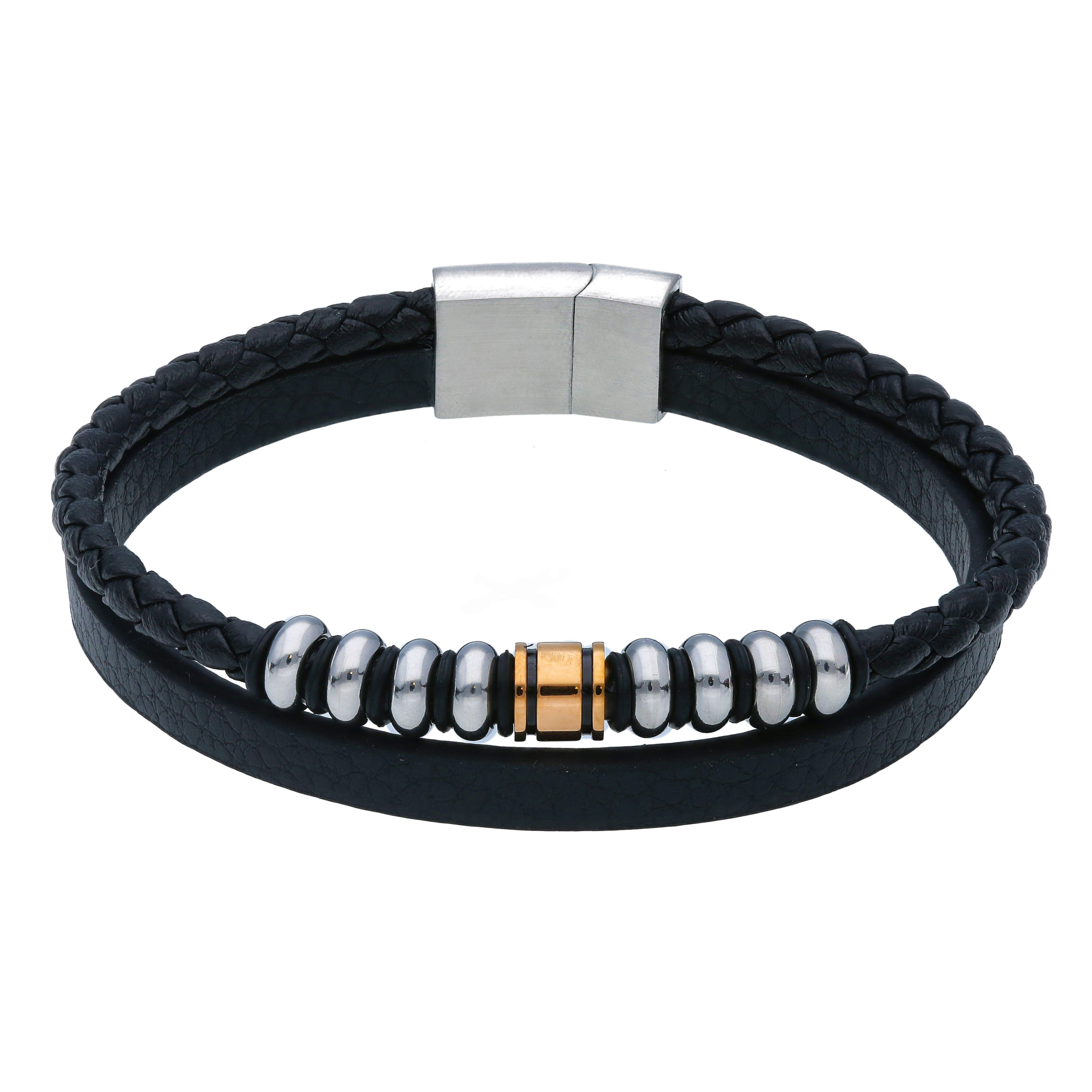 edelstaal herenarmband
