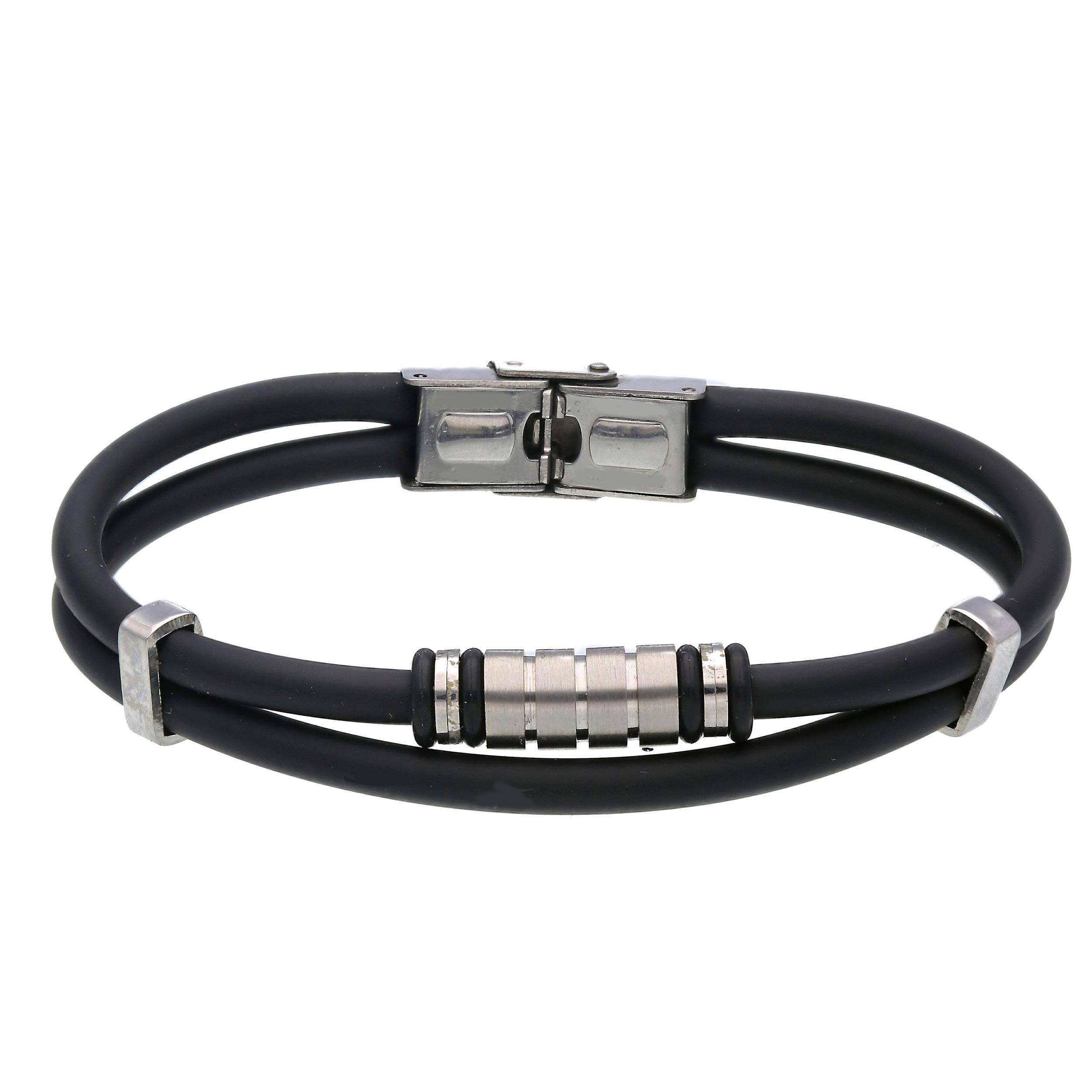 edelstaal herenarmband
