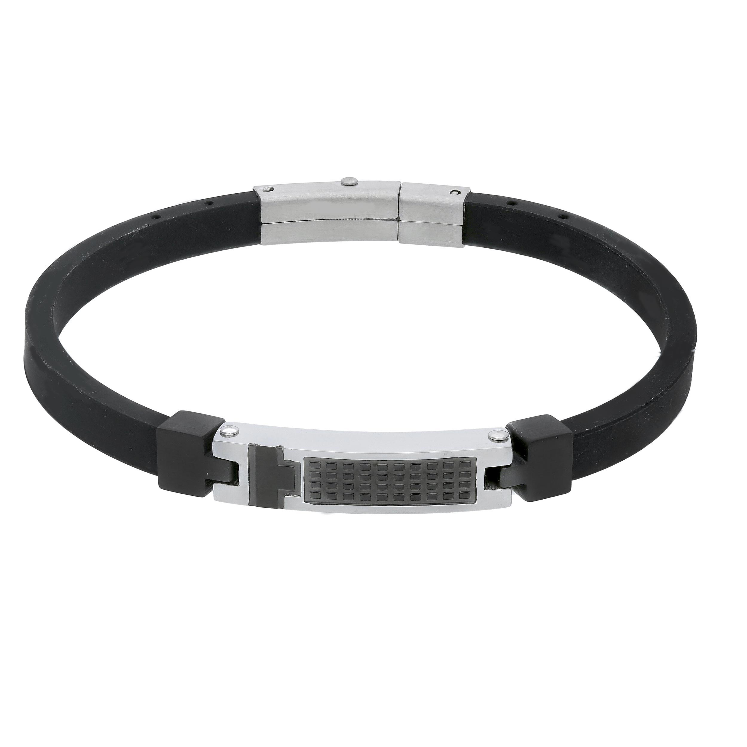edelstaal herenarmband
