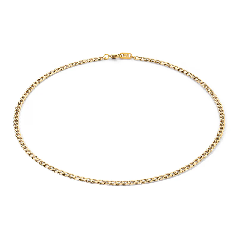 Verlengketting van roestvrij staal - veelzijdigheid ontmoet elegantie Deze hoogwaardige verlengketting van roestvrij staal is de ideale oplossing voor iedereen die zijn halskettingen flexibel wil personaliseren. Met een lengte van 50 cm kan hij alleen gedragen worden of gebruikt worden om de halskettingen uit onze COEUR DE LION-collectie te verlengen. Deze ketting is ook verkrijgbaar in een kortere lengte van 21 cm, wat nog meer flexibiliteit biedt bij het stylen van uw sieraden. Deze ketting is gemaakt van hoogwaardig roestvrij staal en is verkrijgbaar in goud en zilver roestvrij staal. Het kan op zichzelf worden gedragen, worden gebruikt om andere kettingen te verlengen of als trendy laagjes. Het eenvoudige en elegante ontwerp past bij elke stijl en wordt aangevuld met een veilige karabijnsluiting. De verlengketting biedt niet alleen functionaliteit, maar ook stijl. Het glanzende roestvrij staal voegt een moderne en elegante toets toe aan elke look. Of het nu gaat om een ​​aanvulling op uw bestaande COEUR DE LION-collectie of als zelfstandig sieraad, deze ketting is een musthave voor iedere sieradenliefhebber.
