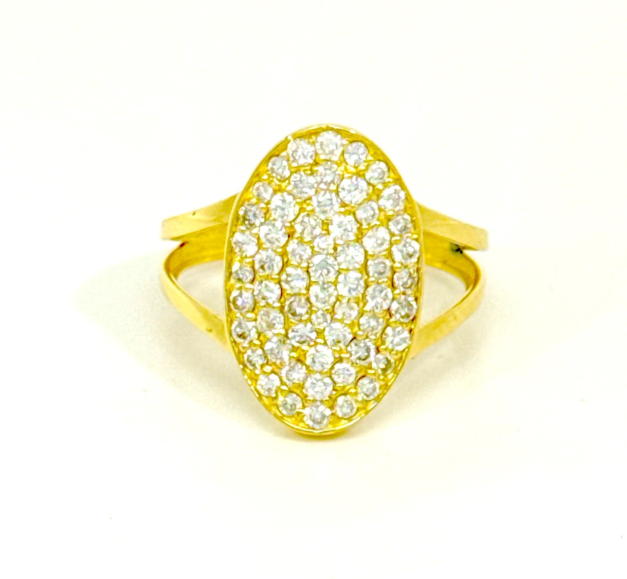 18 karaat geel gouden ring met 1.06ct briljant