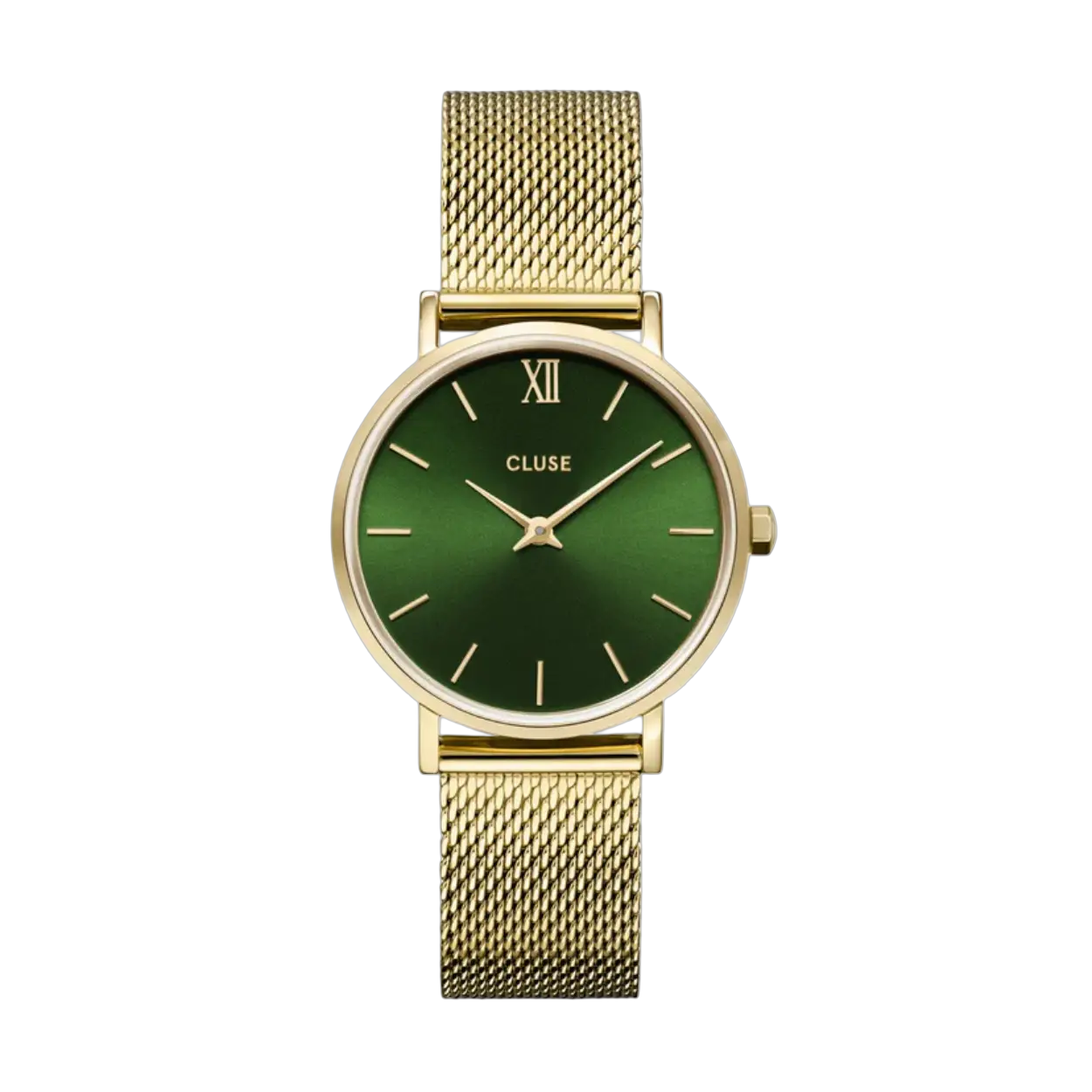 De Cluse horloge CW10206 heeft een minimalistisch design met een groene wijzerplaat en een Gouden mesh band. Het horloge heeft een quartz uurwerk en is waterbestendig tot 5 ATM. Draag deze stijlvolle horloge met zowel casual als formele outfits voor een trendy look. Met de Cluse horloge CW10206 ben je altijd bij de tijd!

Op zoek naar een trendy horloge dat zowel casual als formeel gedragen kan worden? De Cluse horloge CW10206 is de perfecte keuze met zijn minimalistische design. Dankzij het quartz uurwerk en waterbestendigheid tot 5 ATM is dit horloge niet alleen stijlvol, maar ook functioneel. Met de Cluse horloge CW10206 ben je altijd fashionable!