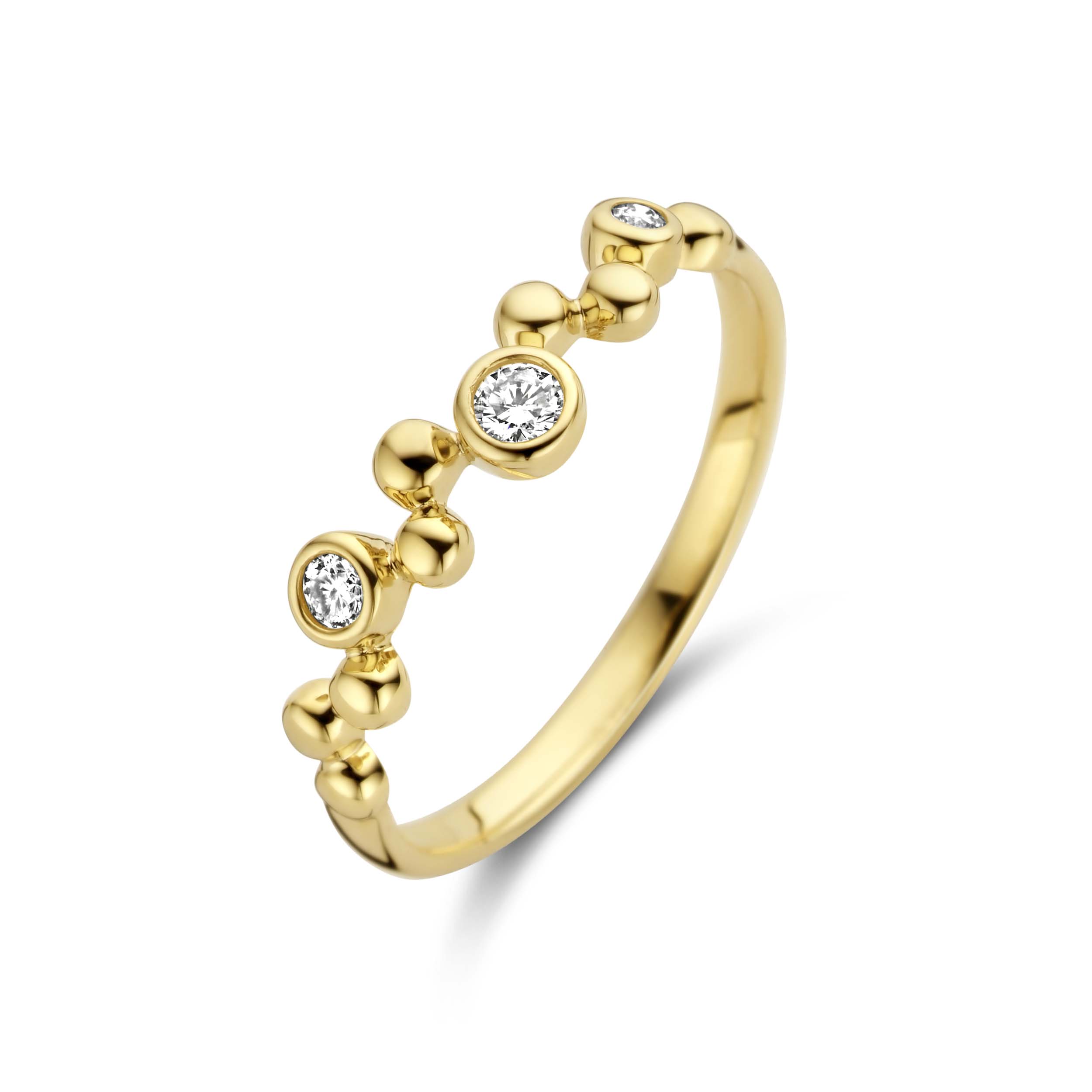 Bernstein ring goud briljant si2 0.10ct. Briljant 199.889