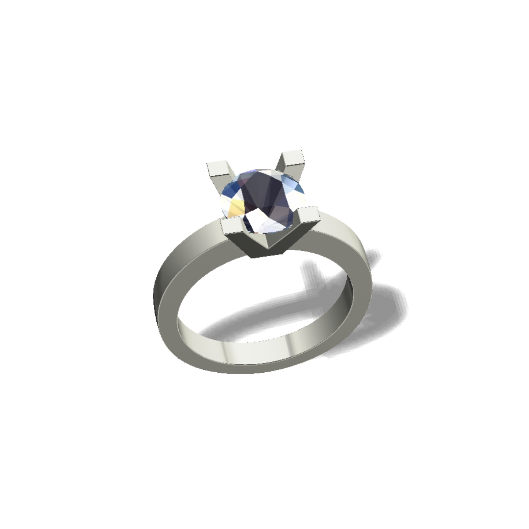Huiscollectie - Witgouden Solitair ring bezet met 1 briljant geslepen labgrown diamant, cert. IGI: LG633478517