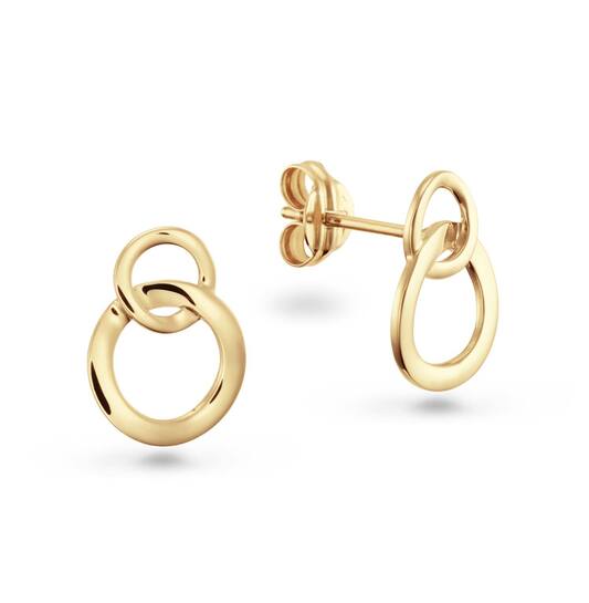 Deze prachtige geel gouden oorsteker bestaat uit twee ringen die elegant om het oor heen vallen. De oorbellen zijn gemaakt van hoogwaardig materiaal en zijn perfect voor elke gelegenheid. De beste manier om ze te dragen is door ze te combineren met andere gouden sieraden voor een complete look. Grijp de aandacht met deze stijlvolle oorstekers!