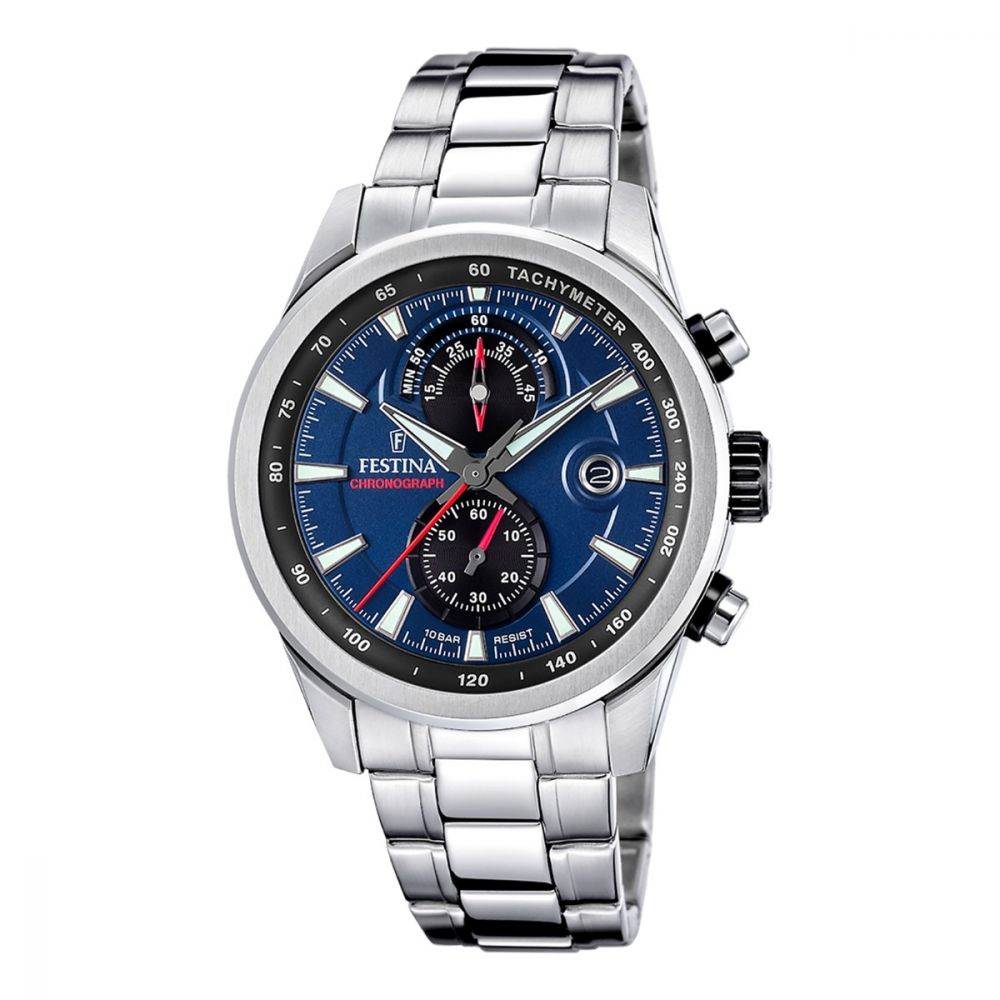 Heren - Staal - Chronograph - 10ATM