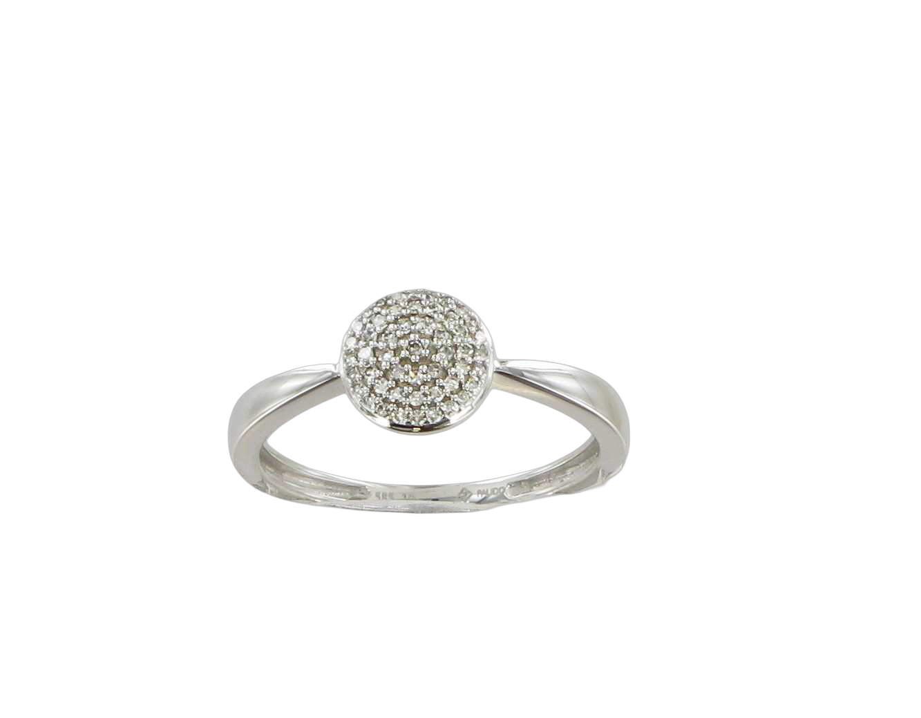 Wit gouden ring met 0.10 ct. briljant in maat 55 
