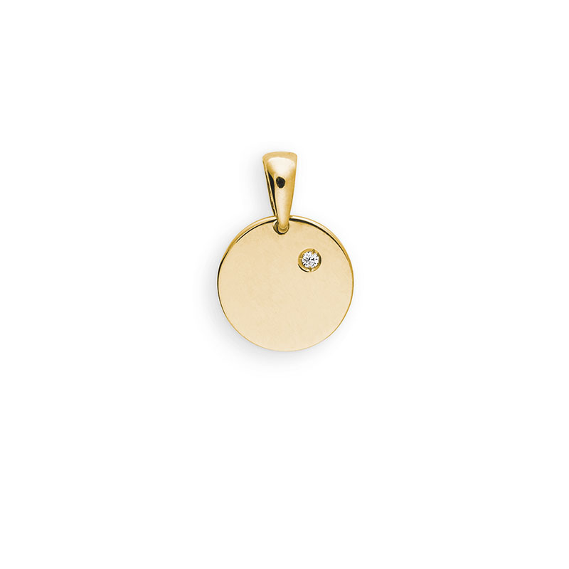 Gouden cirkel met zirkonia.