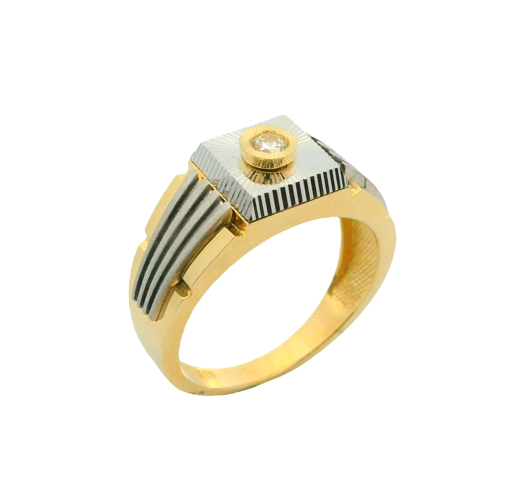 Deze ring van Louis Bros is vervaardigd uit 14 karaat bicolor (5.80 gr.)
Deze prachtige gouden ring van 14 karaat voor heren is versierd met glinsterende zirkonia stenen. De ring is perfect voor elke gelegenheid en voegt een vleugje stijl toe aan elke outfit. Combineer hem met andere gouden sieraden voor een complete look of draag hem alleen voor een subtiele touch of luxury. Een tijdloos en elegant sieraad voor de moderne man.
De ring is verkrijgbaar in meerdere afmetingen.