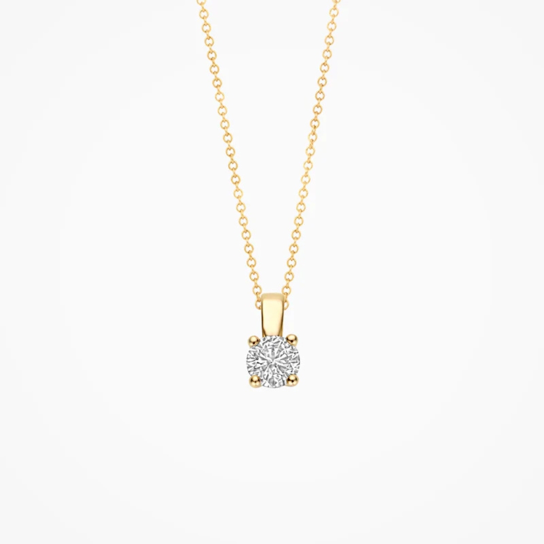 gouden Blush LG hanger, 4poot+ 0.25ct LG diamant