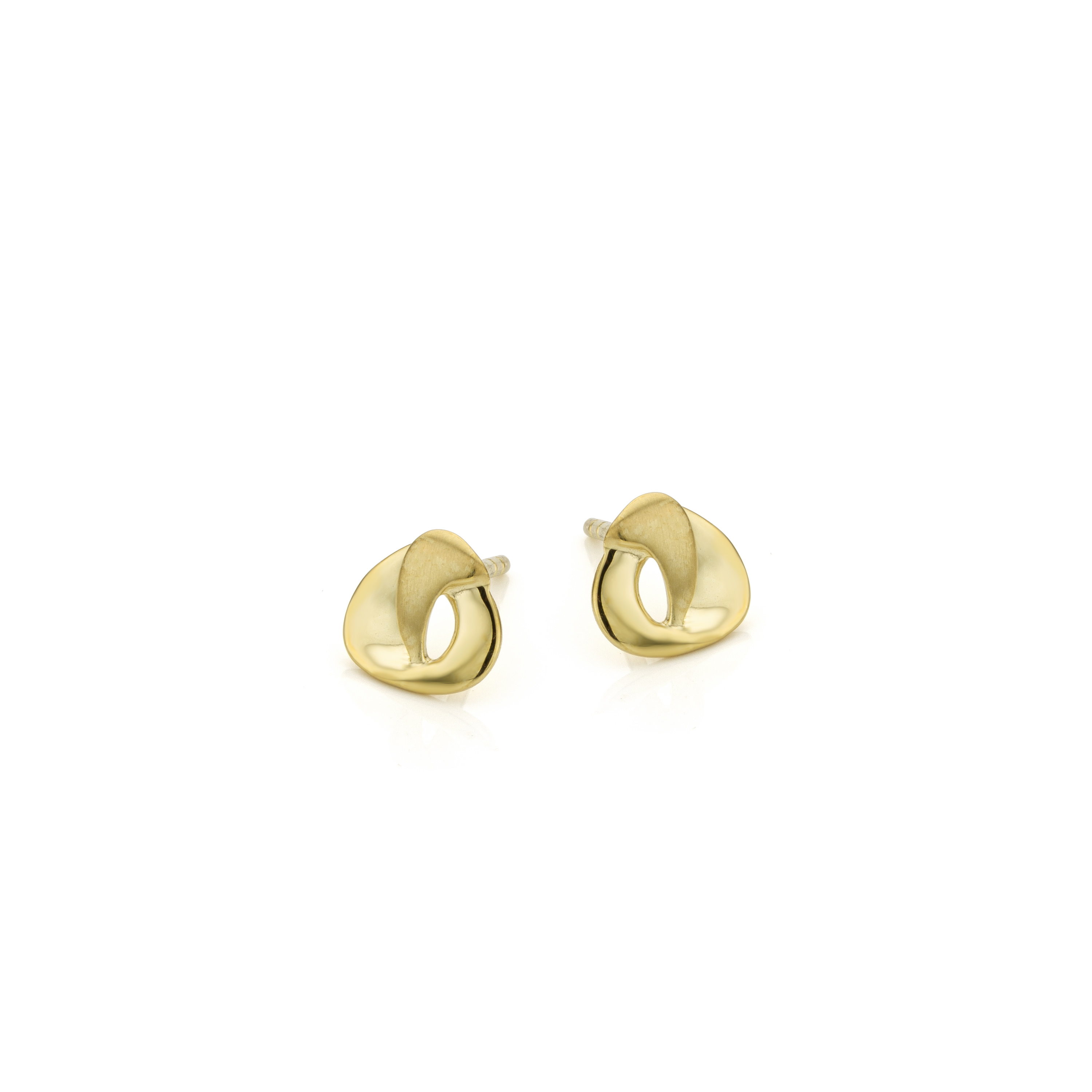 Huiscollectie - Geelgouden oorknopjes mat/glanzend, maat: 8mm - 76266/31