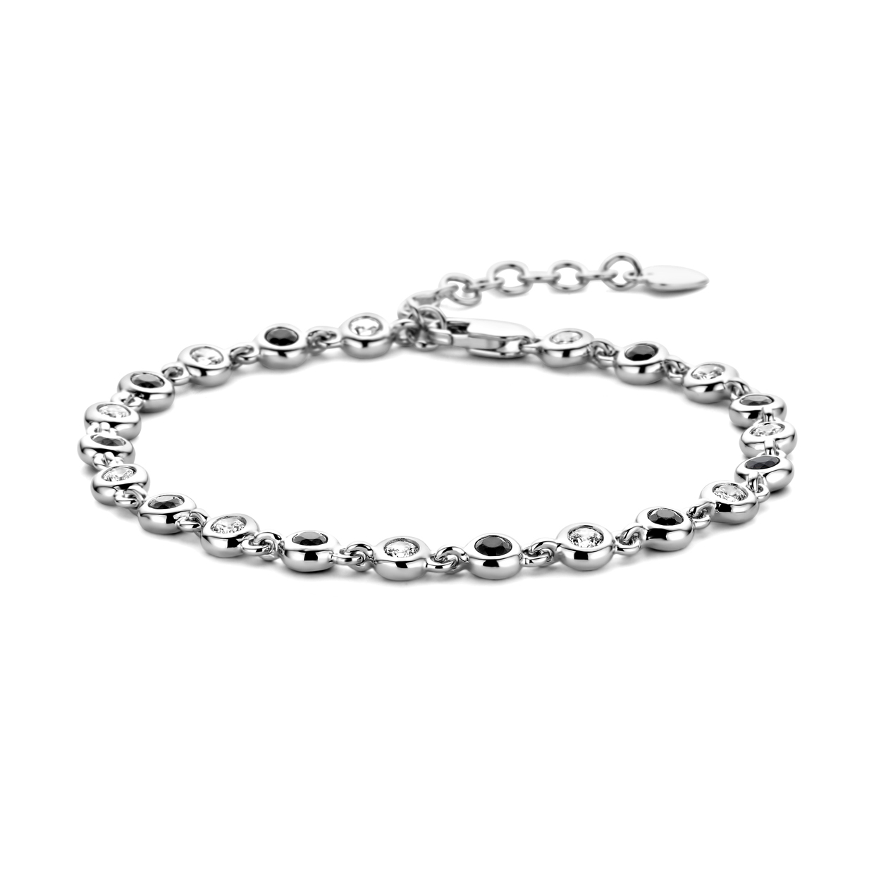Armband met zwarte zirkonias