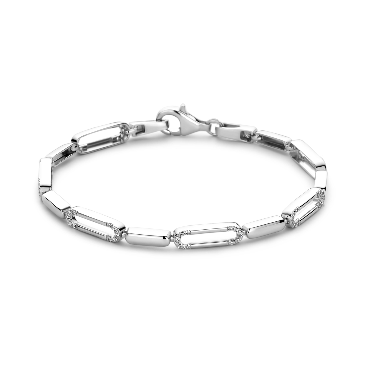 Armband met zirkonias in 19 cm