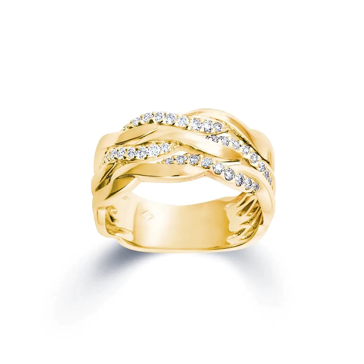 Gouden ring met 0.32 ct. briljant in maat 56