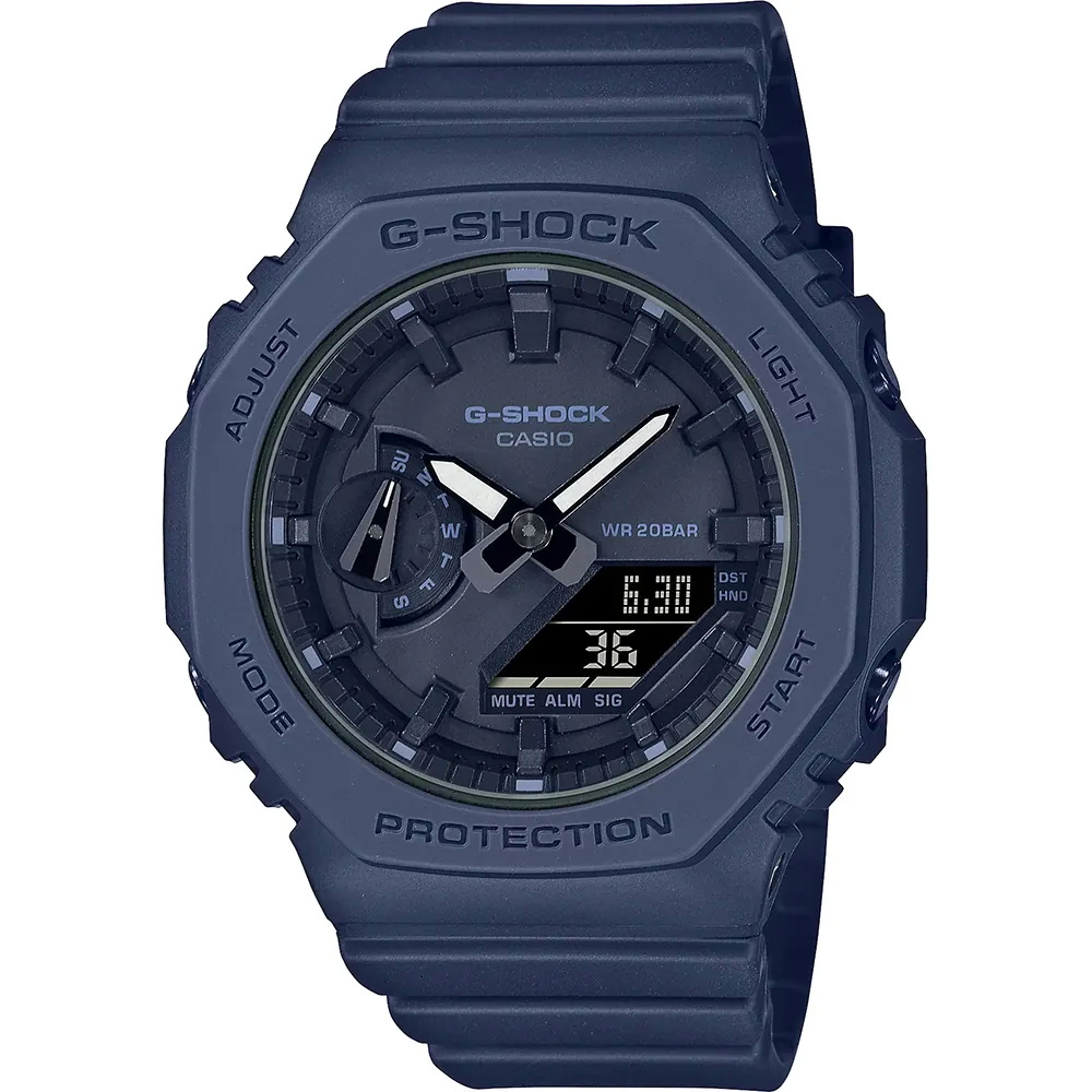Dit G-Shock horloge heeft een kast gemaakt van Met carbon versterkt kunststof met een diameter van 42.9 mm en is voorzien van een Kunsthars band. In de kast bevindt zich een Casio kwaliteitsuurwerk en is afgewerkt met Mineraalglas.

Het horloge is 20ATM. Dit betekent dat het horloge geschikt is om mee te duiken. Verder wordt het horloge geleverd met 2 jaar garantie.