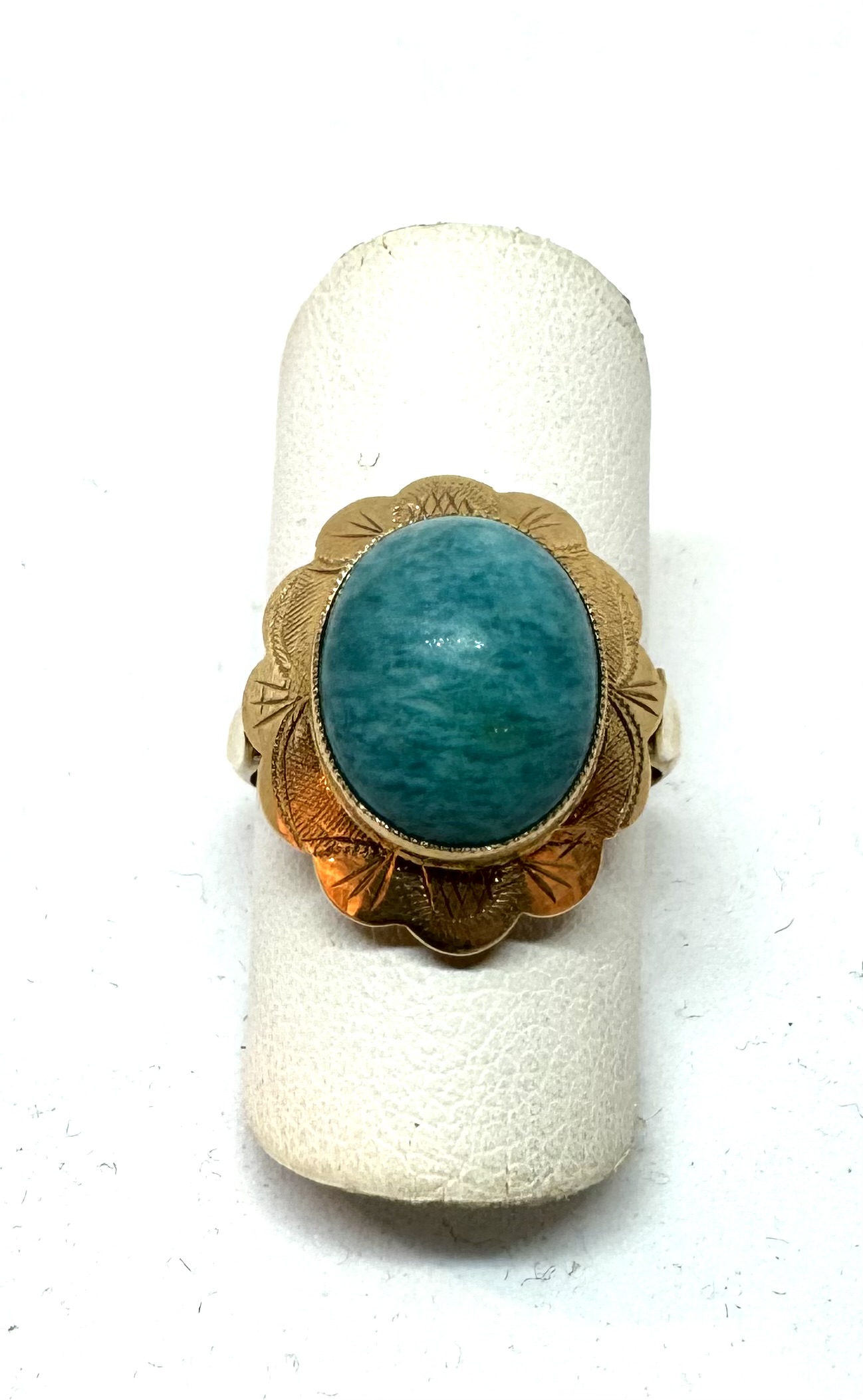 14 krt gouden ring met Turquoise 