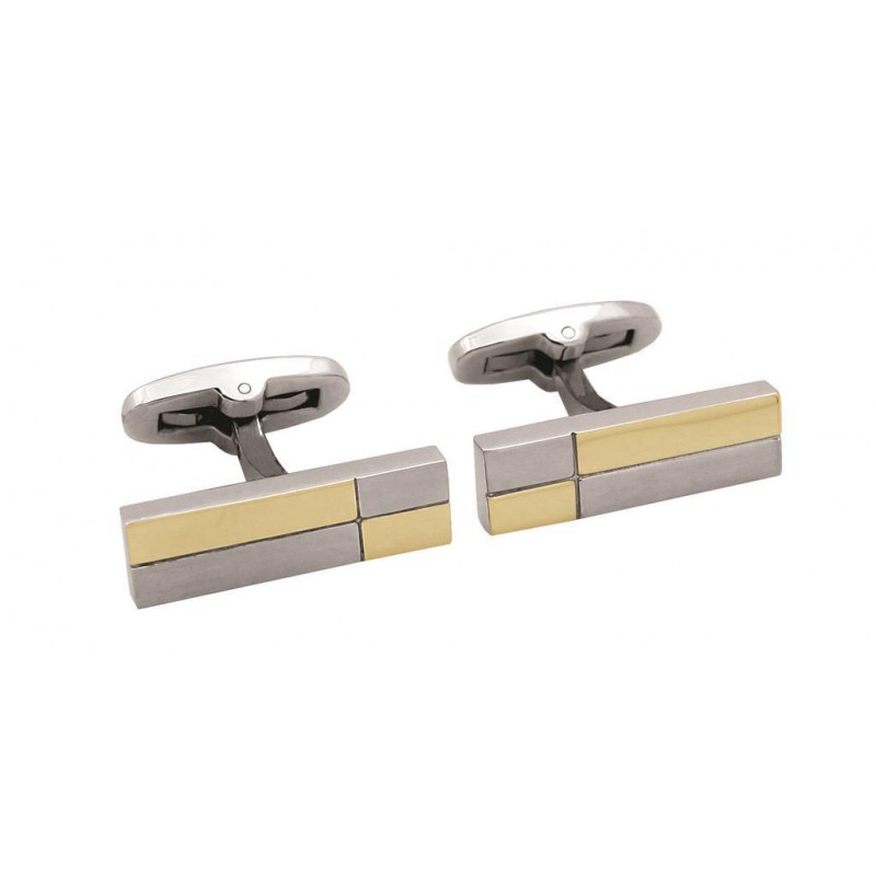 Hardwear 61003-CL Edelstalen Manchetknopen Bi Color 