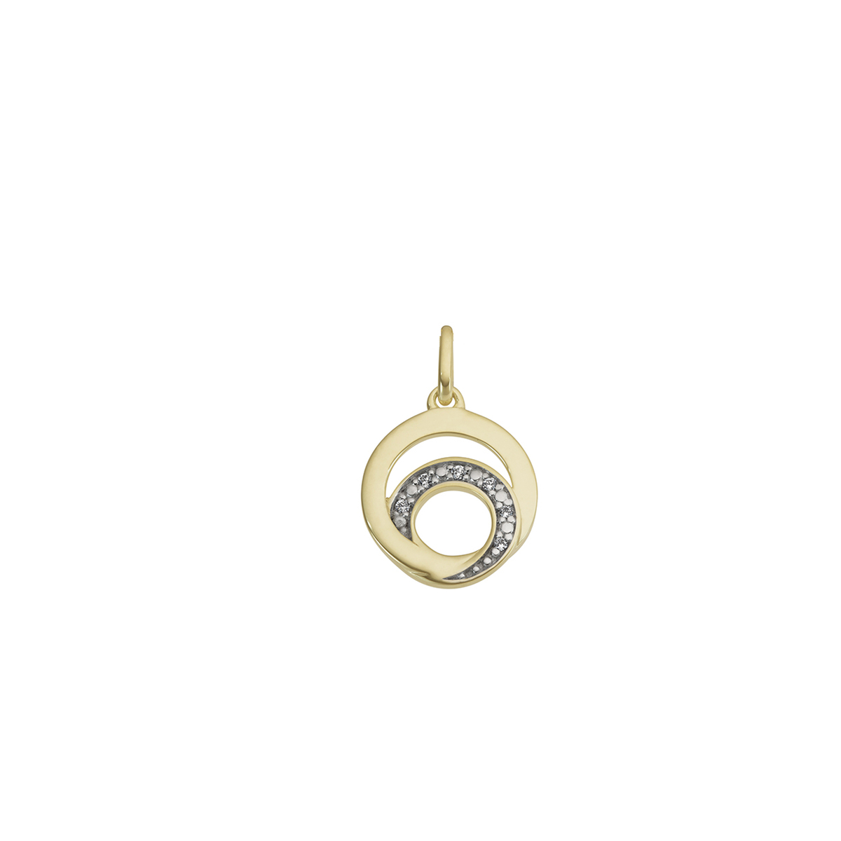 Gouden hanger met diamant
0.025 ct