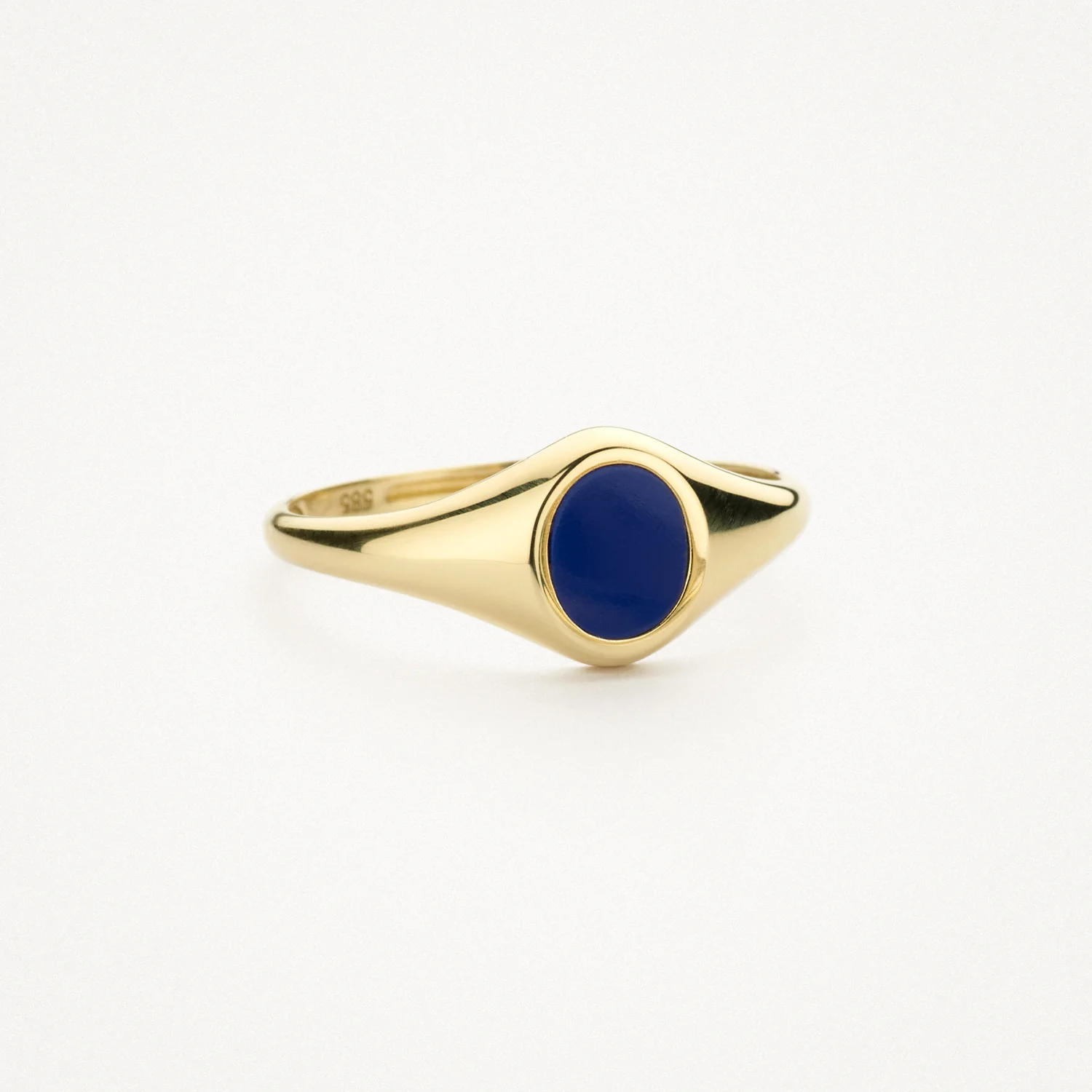 BLUSH GEELGOUDEN RING LAPIS LAZULI