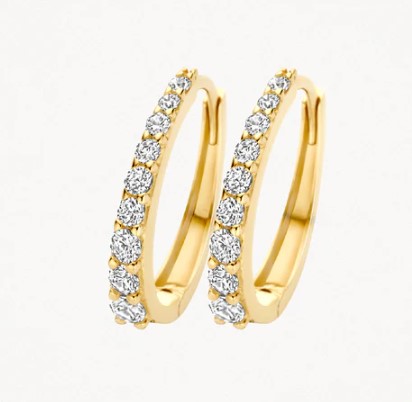 Deze prachtige blush gouden ovalen oorringen zijn voorzien van sprankelende zirkonia steentjes, waardoor ze een glinsterende touch toevoegen aan je look. De oorringen zijn perfect om zowel overdag als 's avonds te dragen en kunnen elke outfit moeiteloos opvrolijken. Combineer ze met andere blush gouden sieraden voor een stijlvolle en vrouwelijke uitstraling.