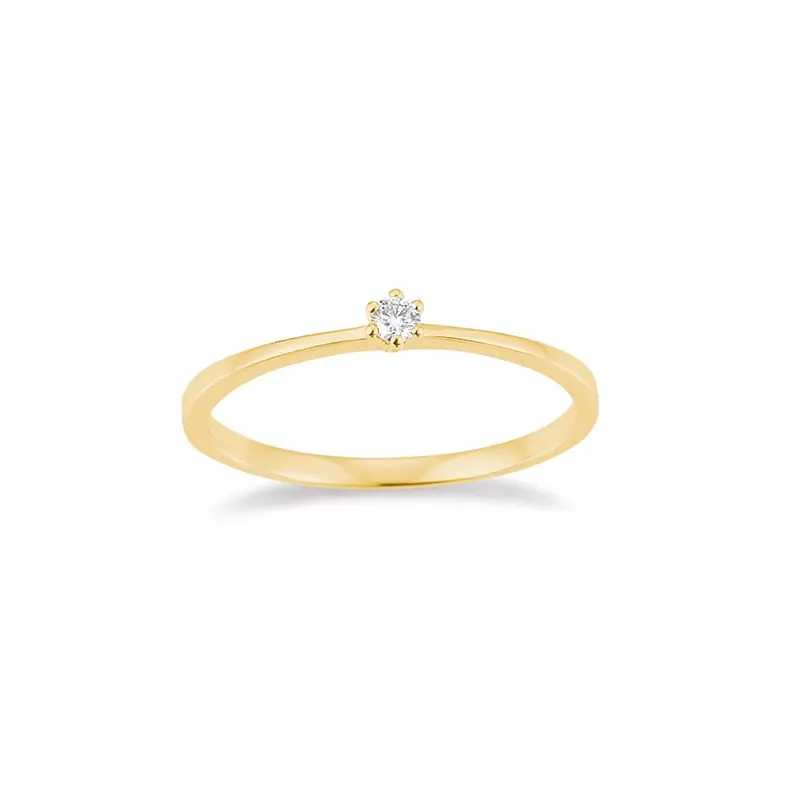 Briljant ring met 0.05 CRT H/SI