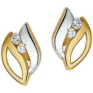 oorsteker goud  zirkonia 4014122