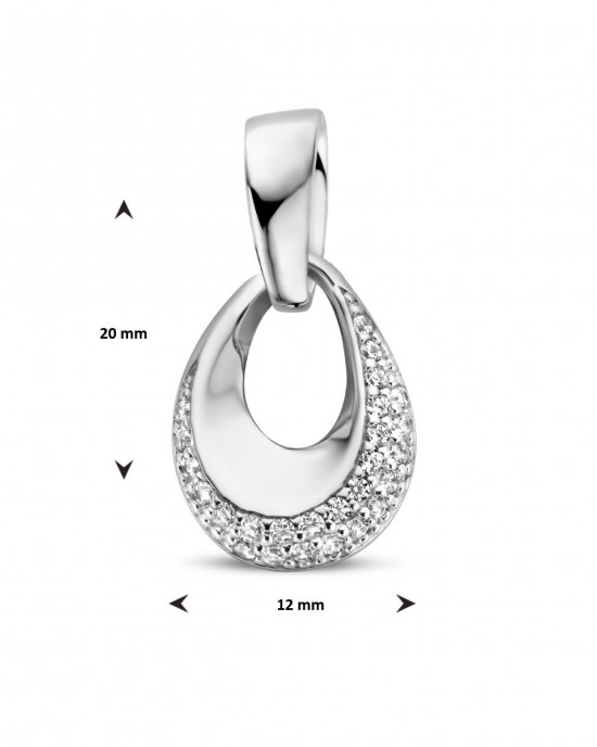 Deze prachtige 14 karaats gouden hanger heeft een uniek ontwerp met glinsterende diamanten voor een elegante uitstraling. De hanger is perfect te dragen aan een gouden ketting voor een chique look, of aan een leren koord voor een meer casual uitstraling. Voeg deze mooie hanger toe aan je sieradencollectie voor een vleugje luxe en glamour.