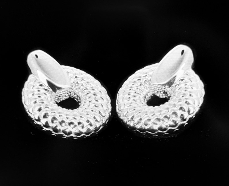 925 zilveren oorstekers Sanjoya 25 mm diameter.
