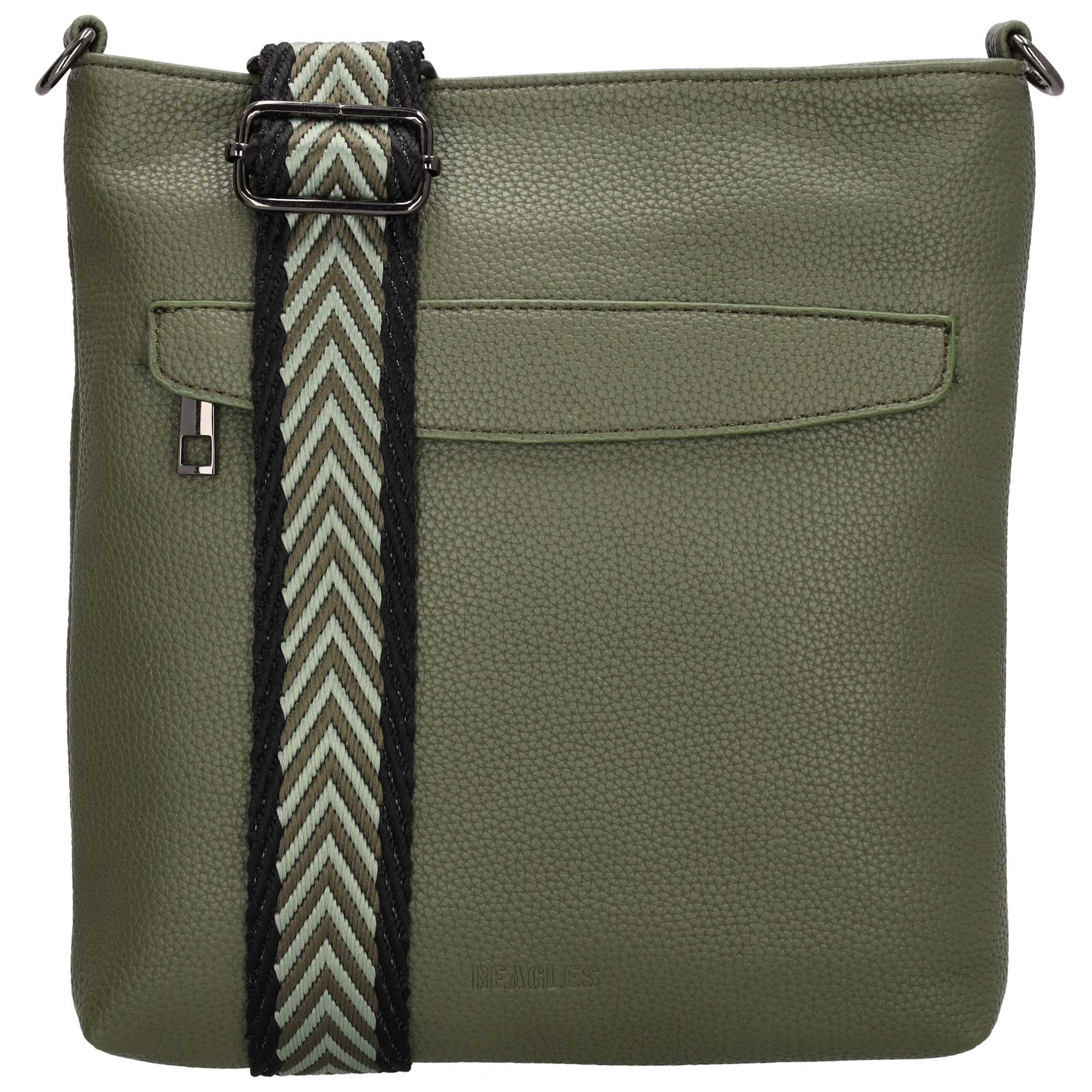 De Beagles Las Palmas Schoudertas - 029 Olive is een stijlvolle en praktische tas met diverse handige features, zoals een verstelbare schouderband en een ruim hoofdcompartiment met ritssluiting. Deze tas is ideaal voor dagelijks gebruik en kan op verschillende manieren gedragen worden, bijvoorbeeld als crossbodytas of over de schouder. Maak je outfit compleet met deze trendy tas!