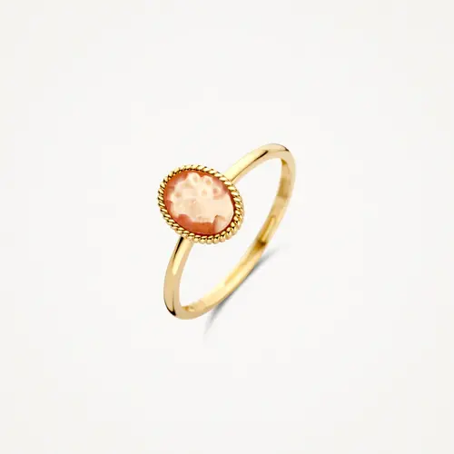 Blush ring geelgoud met camee