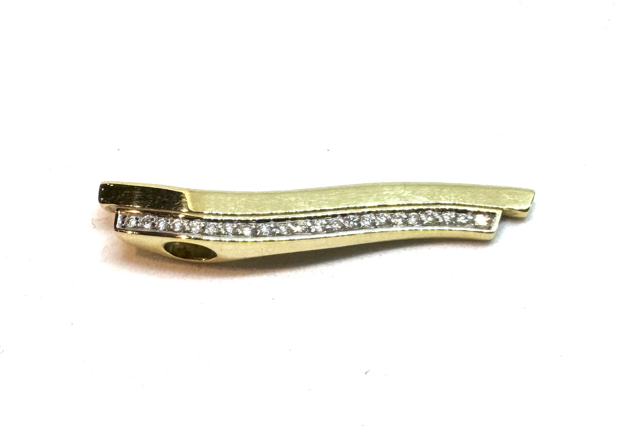 14 krt gouden hanger met briljant 