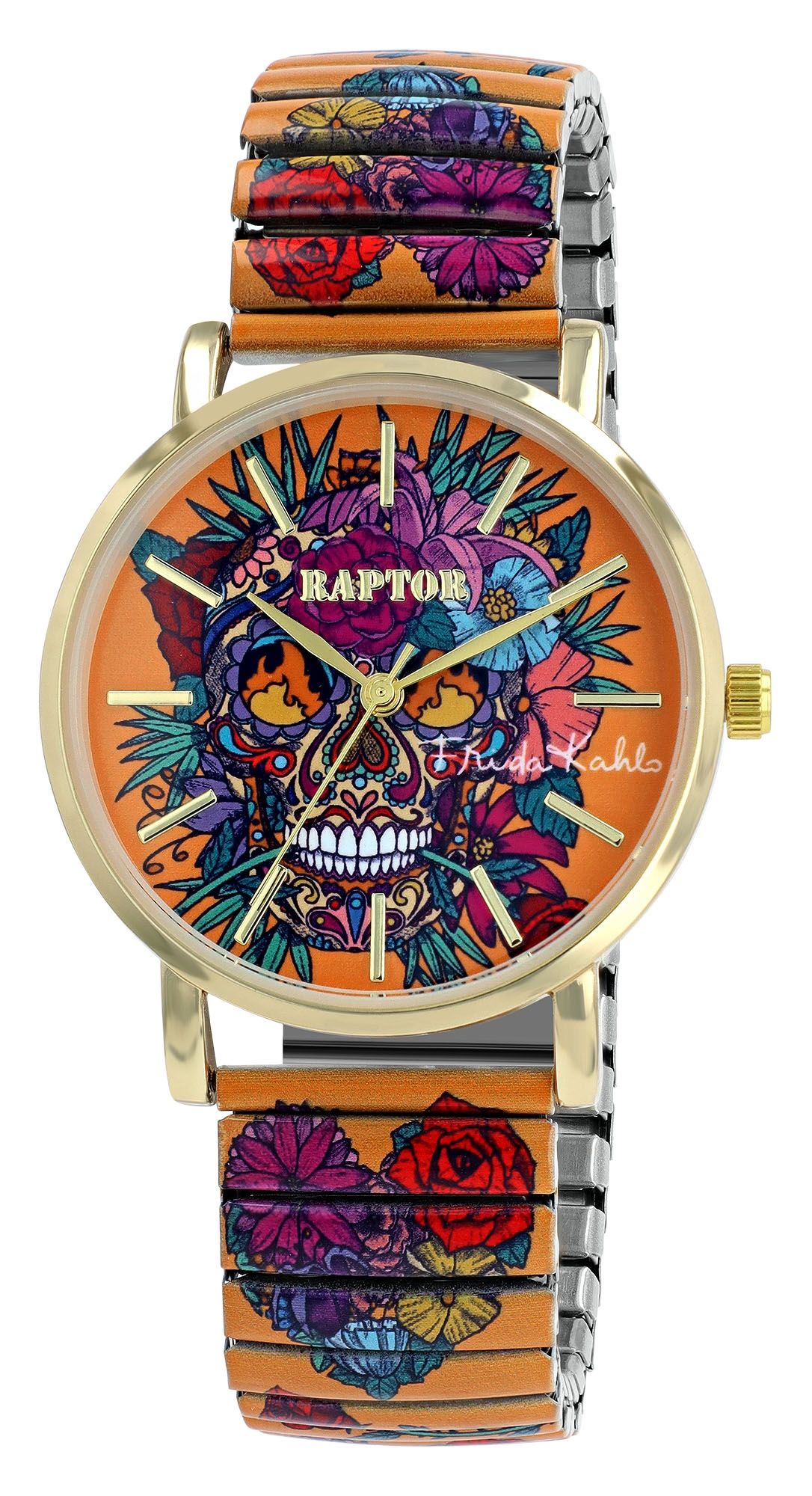 Raptor dameshorloge "Frida Kahlo Editie" met rekband 