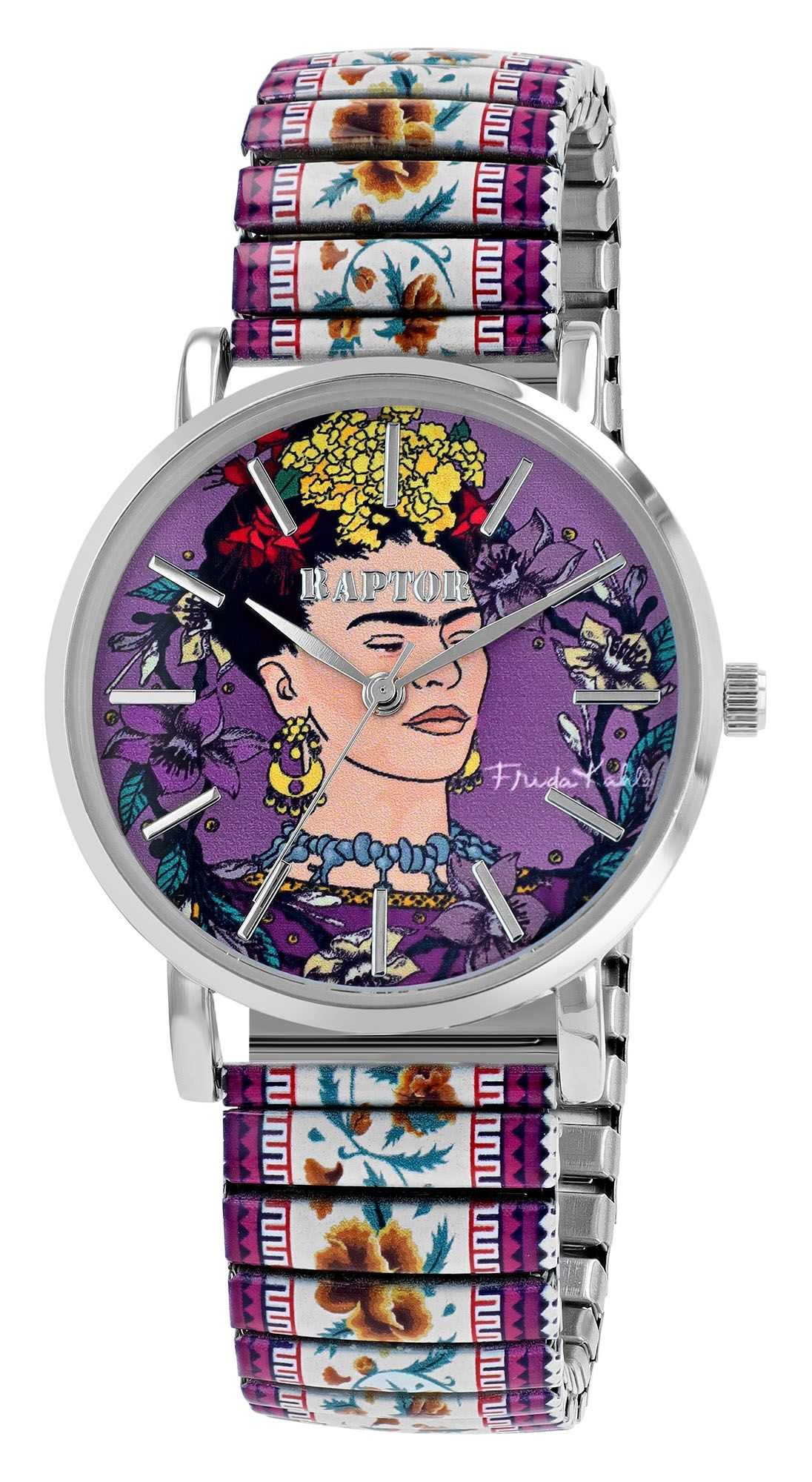 Raptor dameshorloge "Frida Kahlo Editie" met rekband 