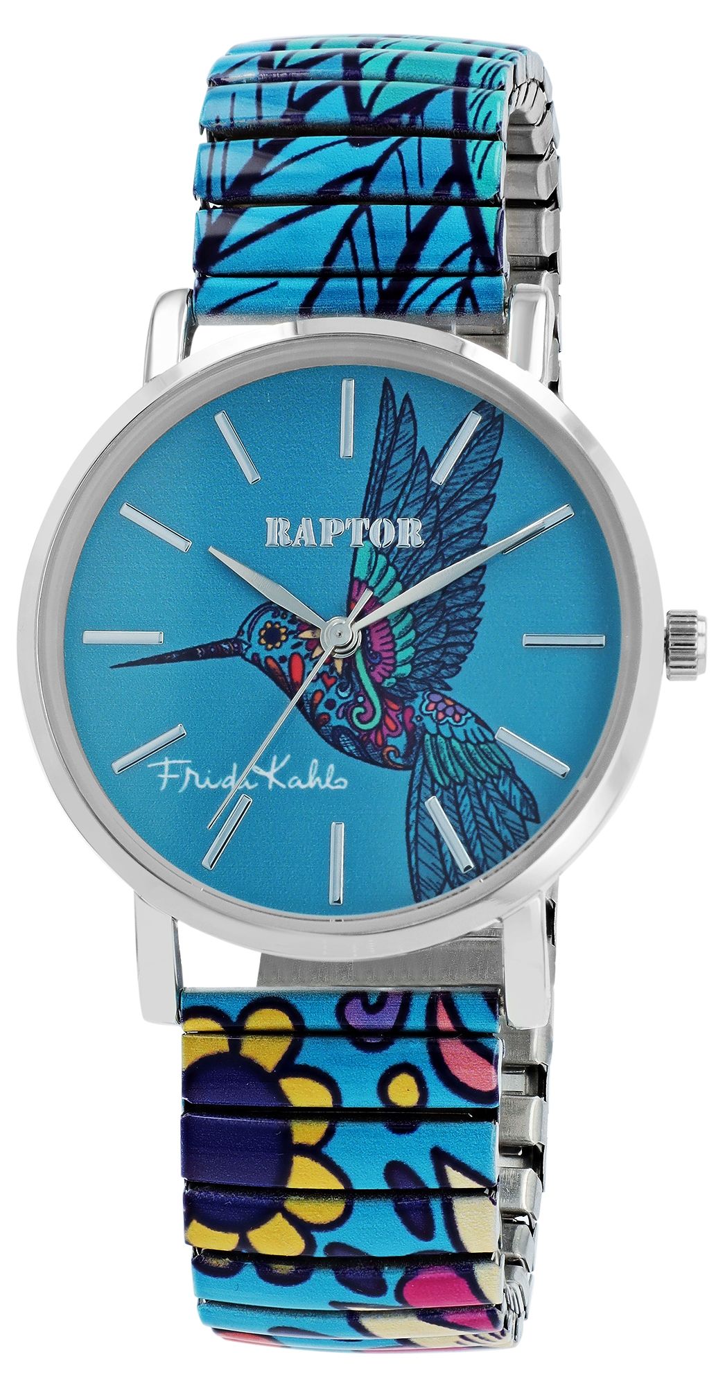Raptor dameshorloge "Frida Kahlo Editie" met rekband 