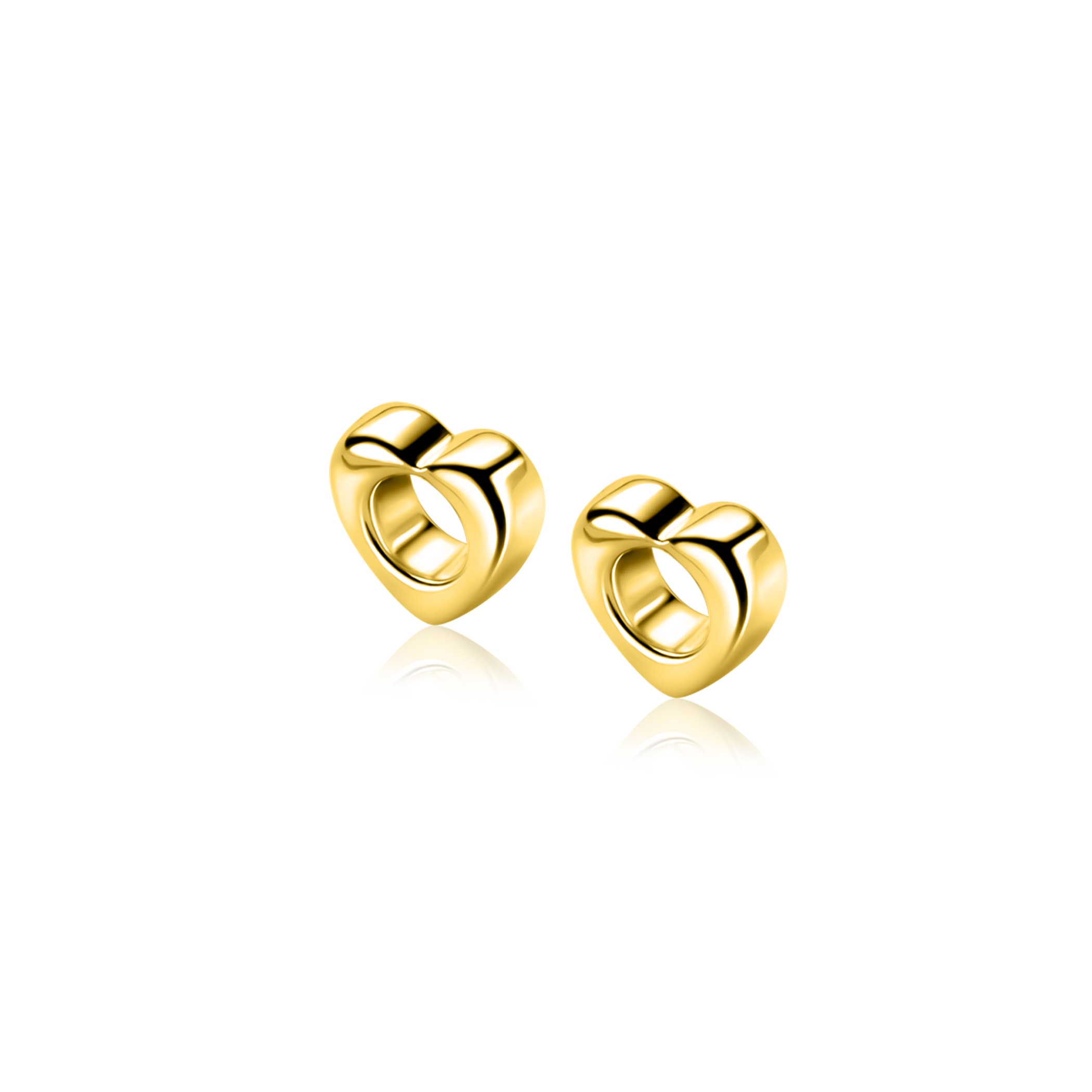 ZINZI gold plated zilveren oorbedels (10mm) met een sierlijk open hart, dat mooi aan je oorringen hangt. De oorringen zijn niet bij de prijs inbegrepen. Vervaardigd van eerste gehalte zilver (925) en extra geel verguld.