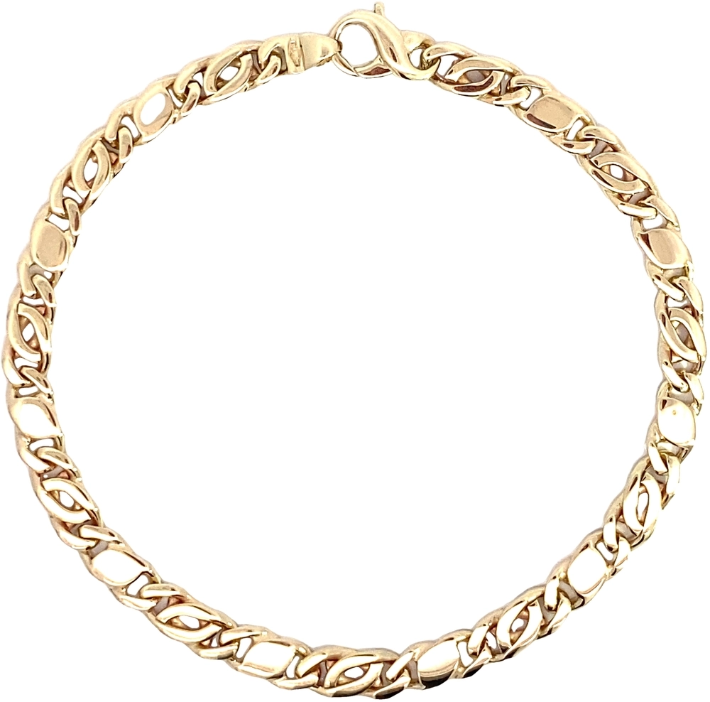 gouden Monzario armband, fantasie 5mm 21cm
